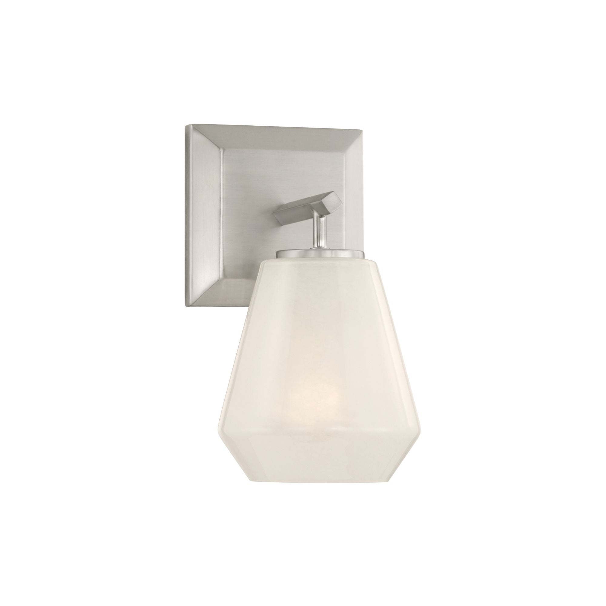 Minka-Lavery Siena 9.5 in. Bathroom Vanity Light, Brushed Nickel with Alabaster Glass