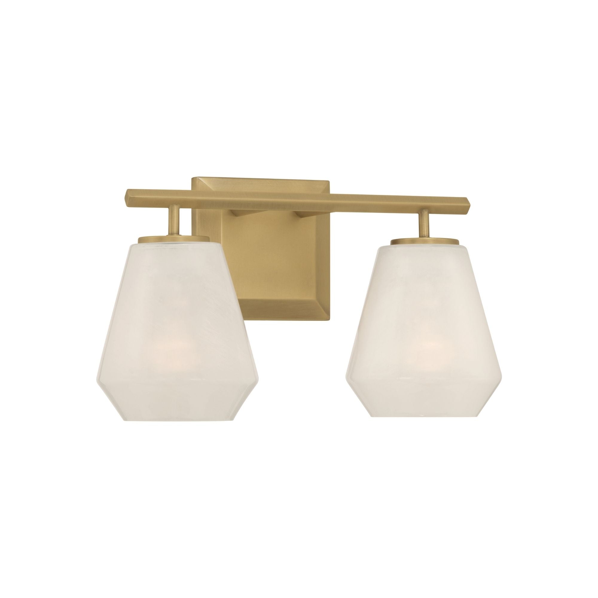 Minka-Lavery Siena 14.25 in. 2-Light Vanity, Legacy Brass with Alabaster Tapered Glass