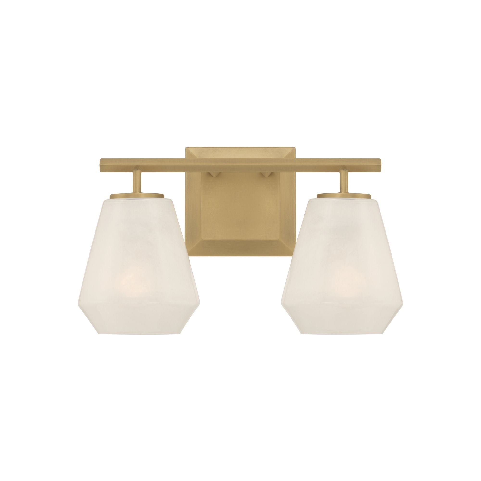 Minka-Lavery Siena 14.25 in. 2-Light Vanity, Legacy Brass with Alabaster Tapered Glass