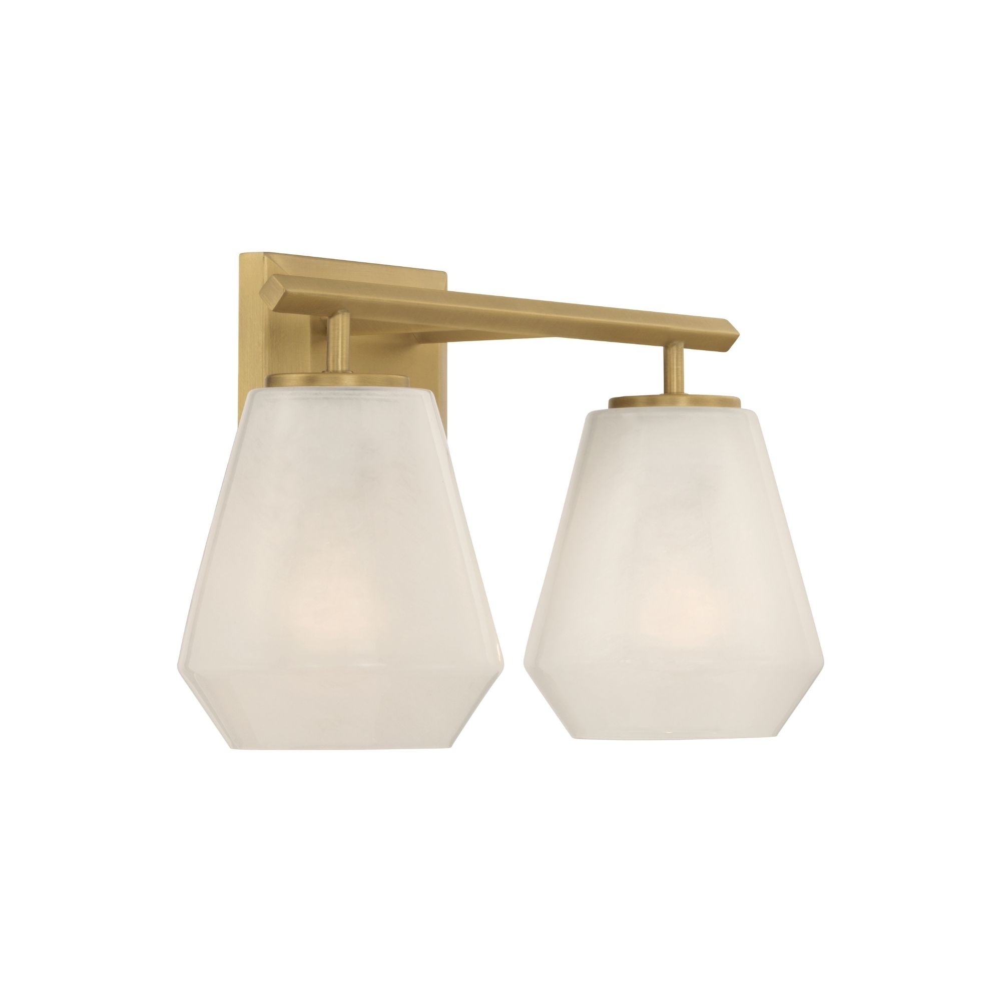 Minka-Lavery Siena 14.25 in. 2-Light Vanity, Legacy Brass with Alabaster Tapered Glass