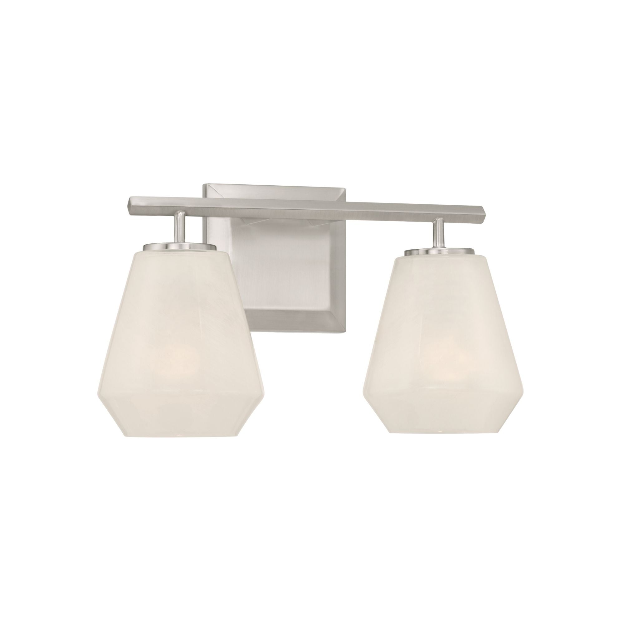 Minka-Lavery Siena 14.25 in. 2-Light Vanity, Brushed Nickel with Alabaster Glass