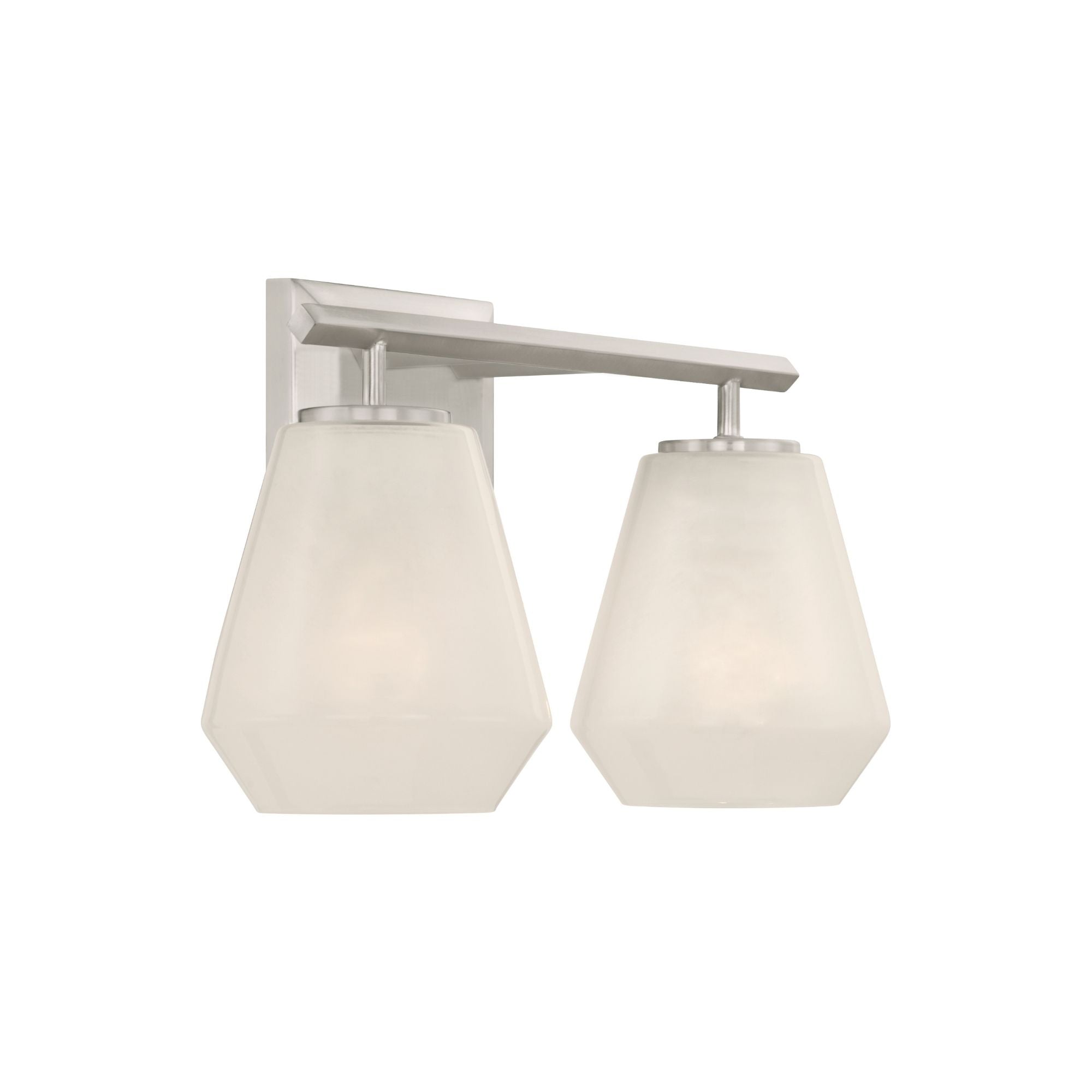 Minka-Lavery Siena 14.25 in. 2-Light Vanity, Brushed Nickel with Alabaster Glass