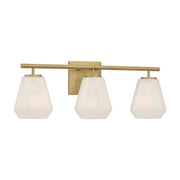 Minka-Lavery Siena 22.75 in. 3-Light Vanity, Legacy Brass with Alabaster Tapered Glass