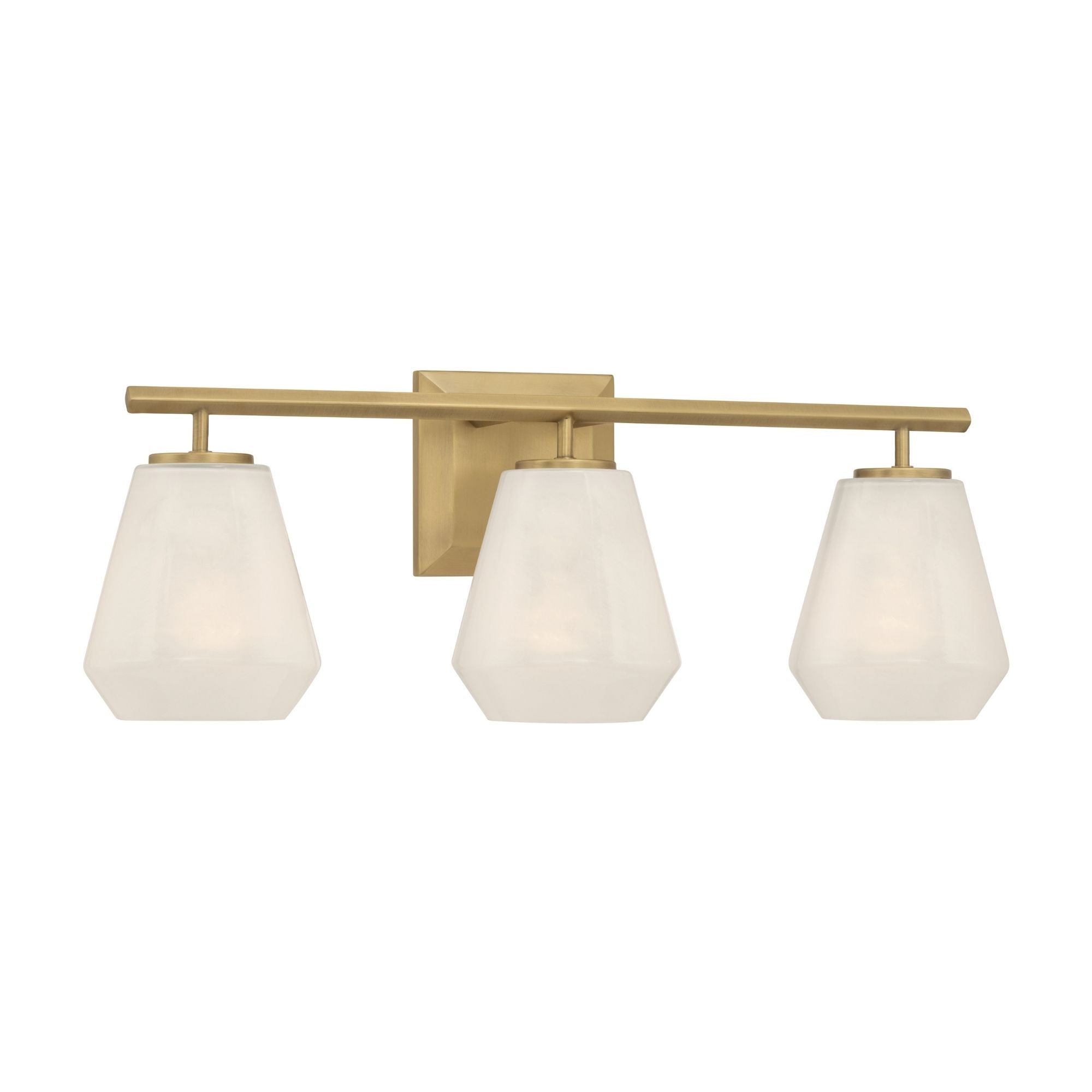 Minka-Lavery Siena 22.75 in. 3-Light Vanity, Legacy Brass with Alabaster Tapered Glass