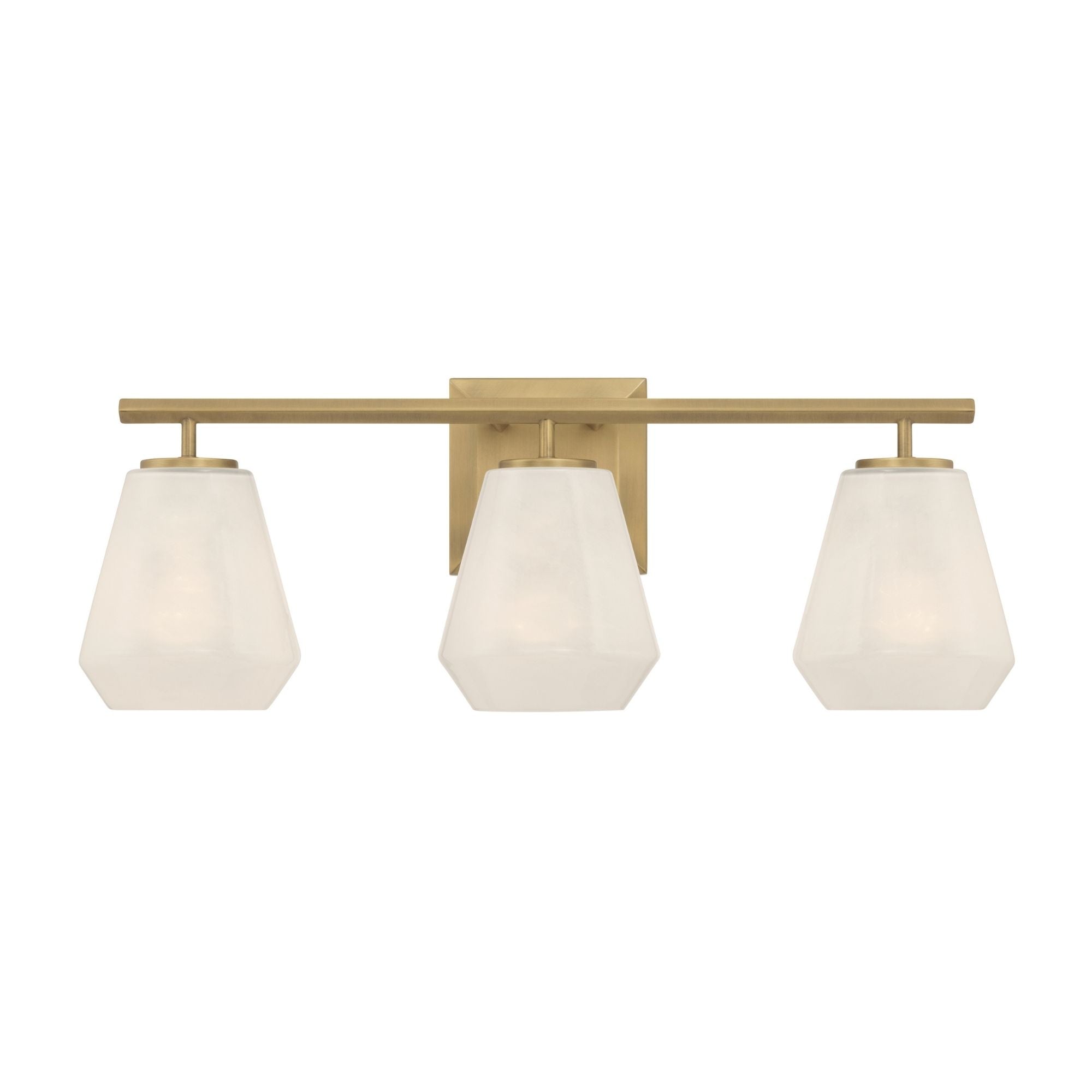 Minka-Lavery Siena 22.75 in. 3-Light Vanity, Legacy Brass with Alabaster Tapered Glass