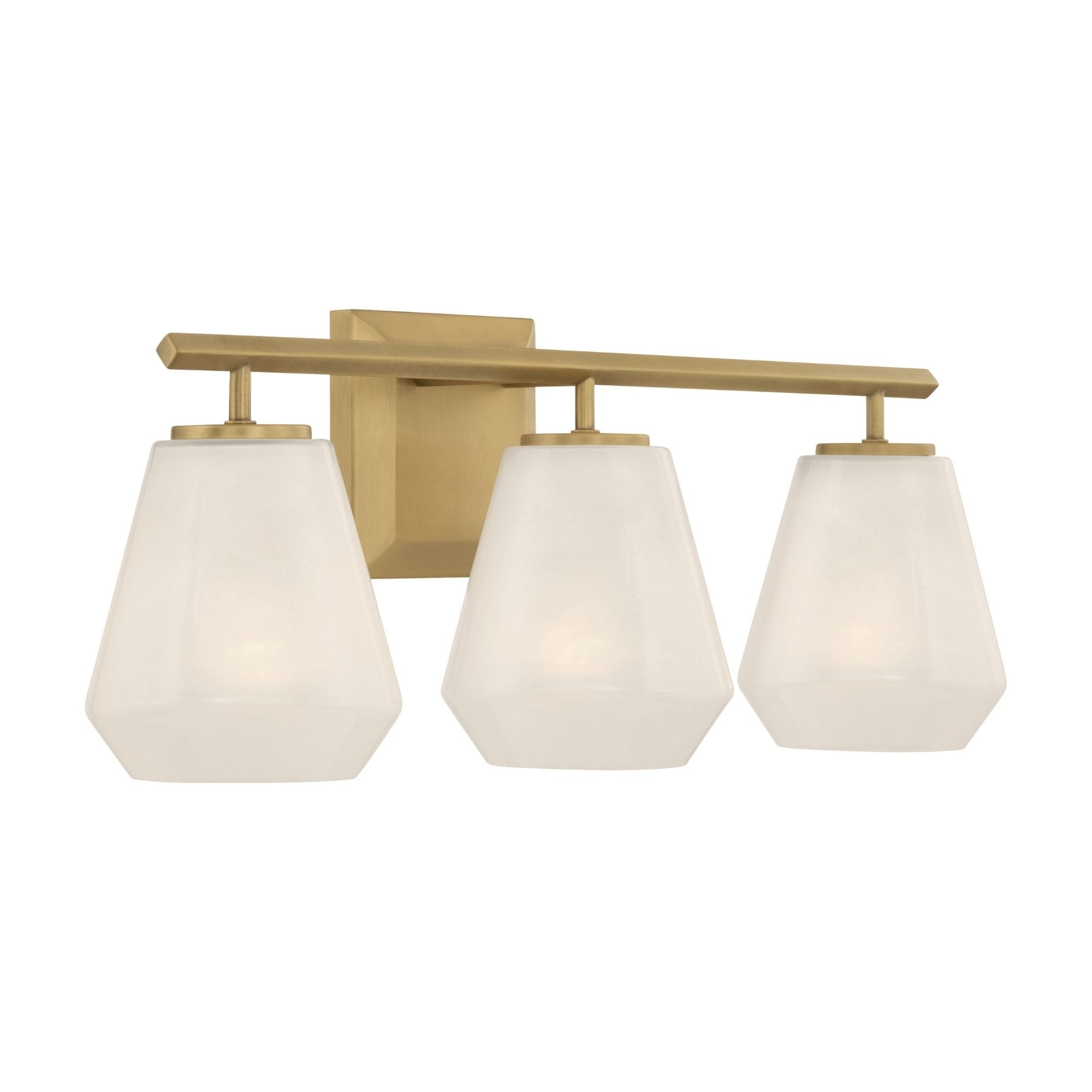 Minka-Lavery Siena 22.75 in. 3-Light Vanity, Legacy Brass with Alabaster Tapered Glass