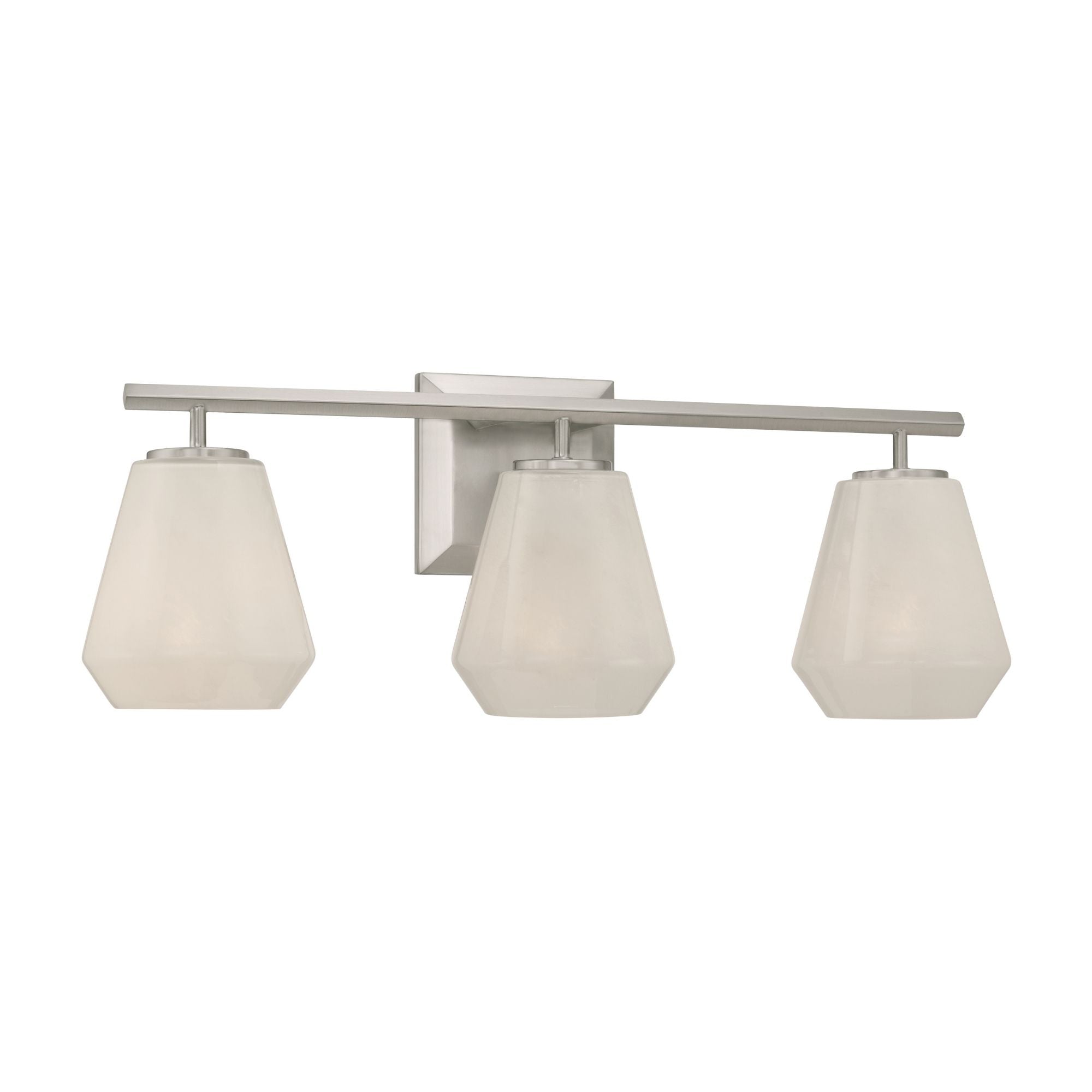 Minka-Lavery Siena 22.75 in. 3-Light Vanity, Brushed Nickel with Alabaster Glass