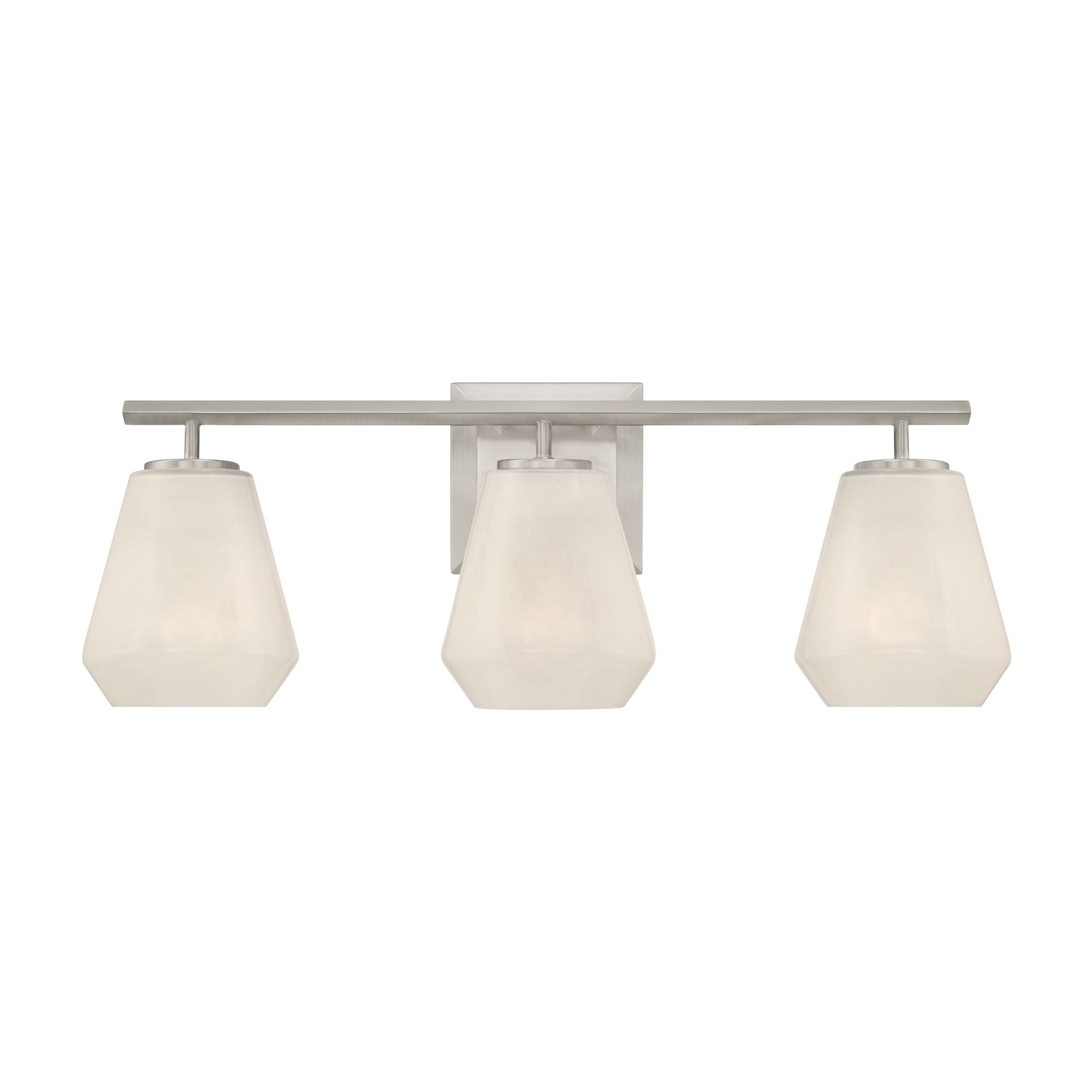 Minka-Lavery Siena 22.75 in. 3-Light Vanity, Brushed Nickel with Alabaster Glass