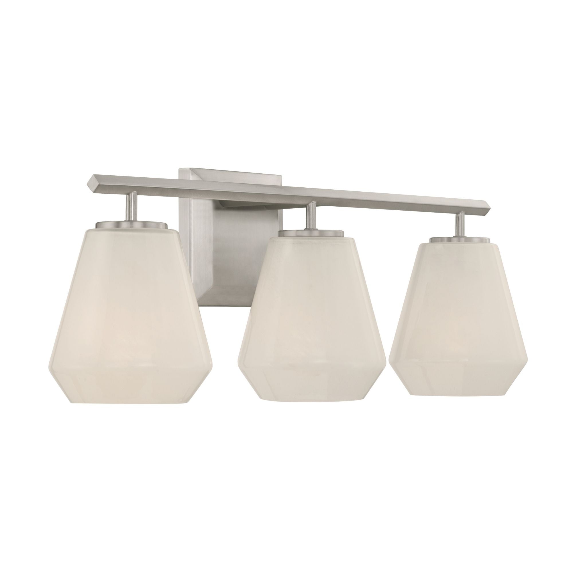 Minka-Lavery Siena 22.75 in. 3-Light Vanity, Brushed Nickel with Alabaster Glass