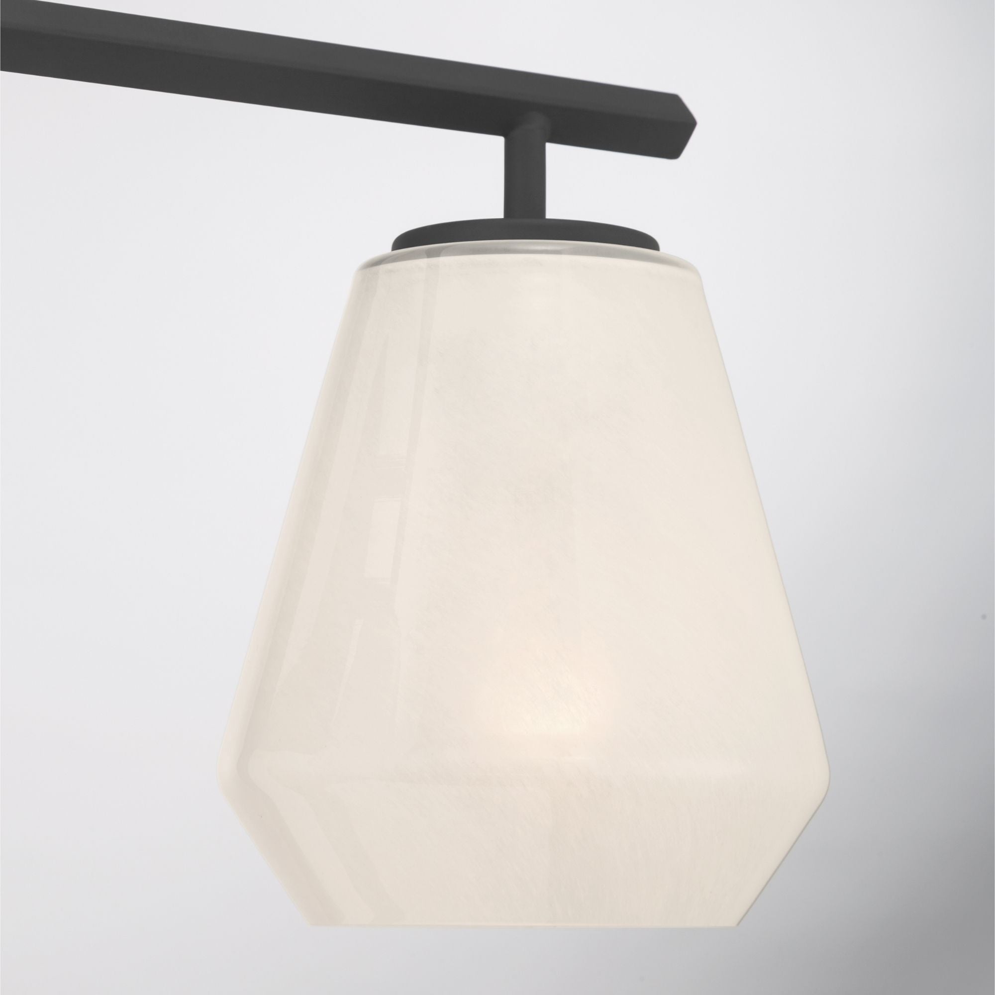 Minka-Lavery Siena 22.75 in. 3-Light Vanity, Dark Matte Black with Alabaster Tapered Glass