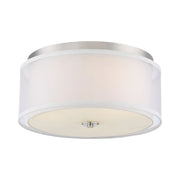 Studio 5 16" 3-Light Flush Mount, Polished Nickel Finish
