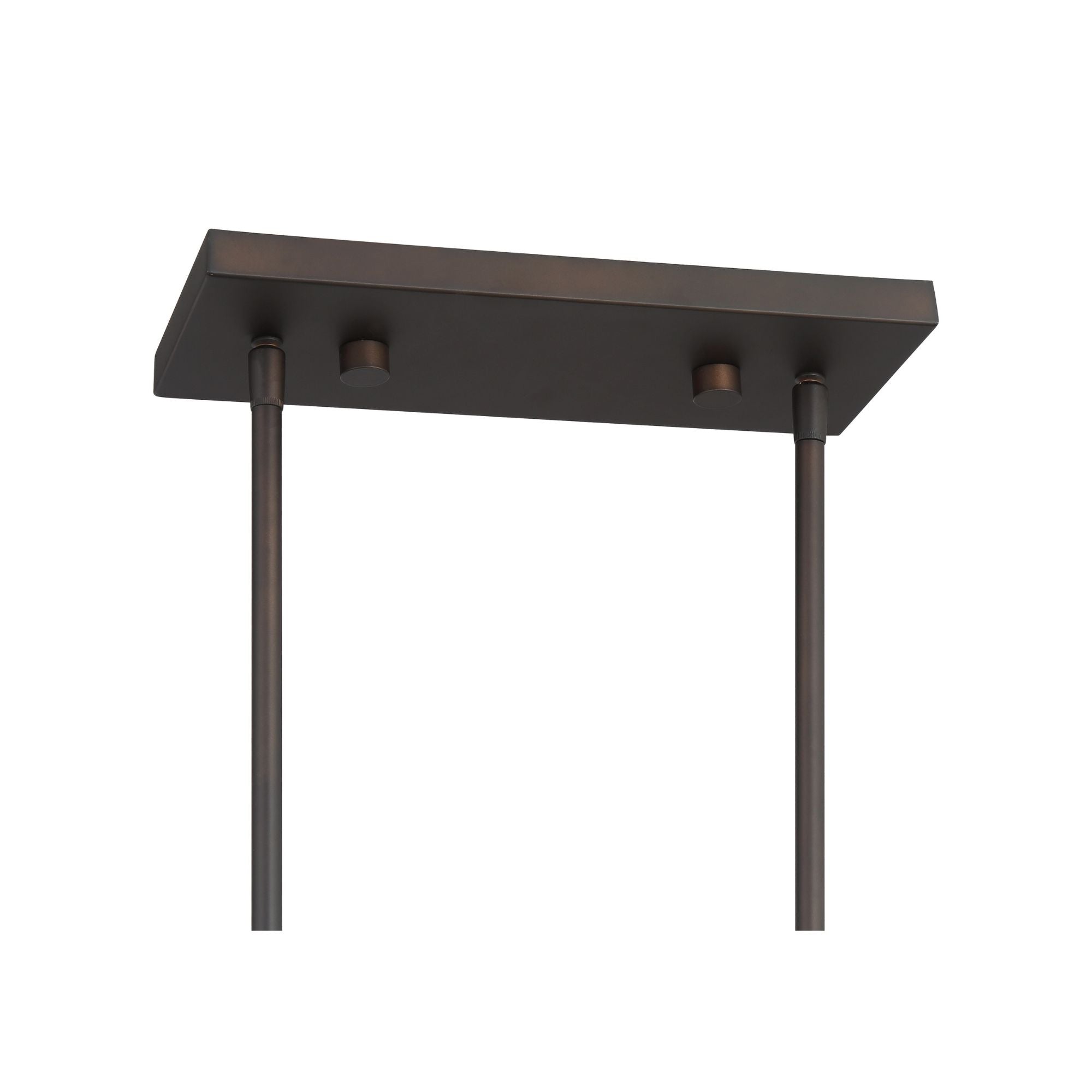 Minka-Lavery Sway 48 in. 6-Light Island Pendant, Dark Bronze with Alabaster Stone Drum Shades