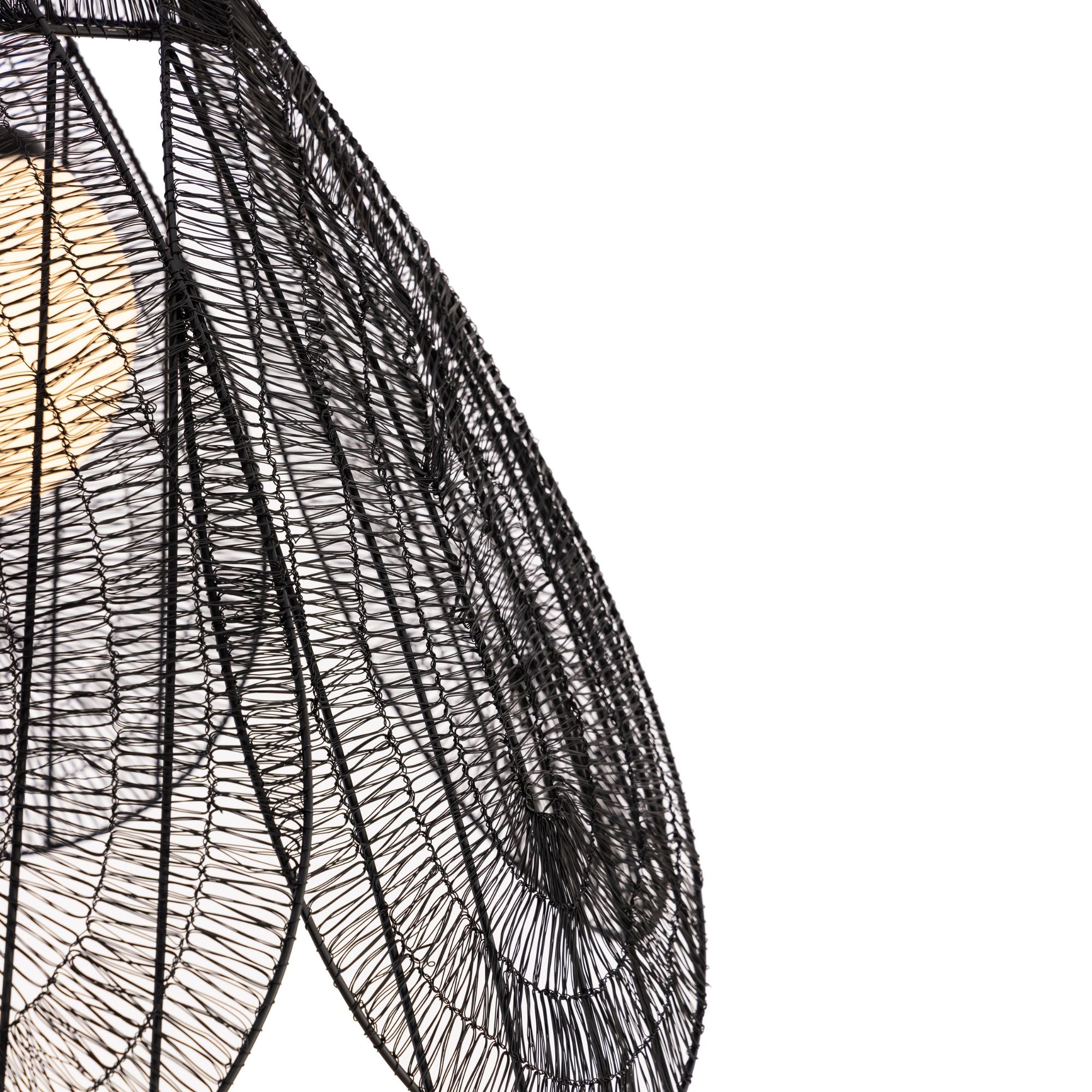 Minka-Lavery Sylari 30 in. Pendant Light, Dark Matte Black with Opal Glass Cone Shade