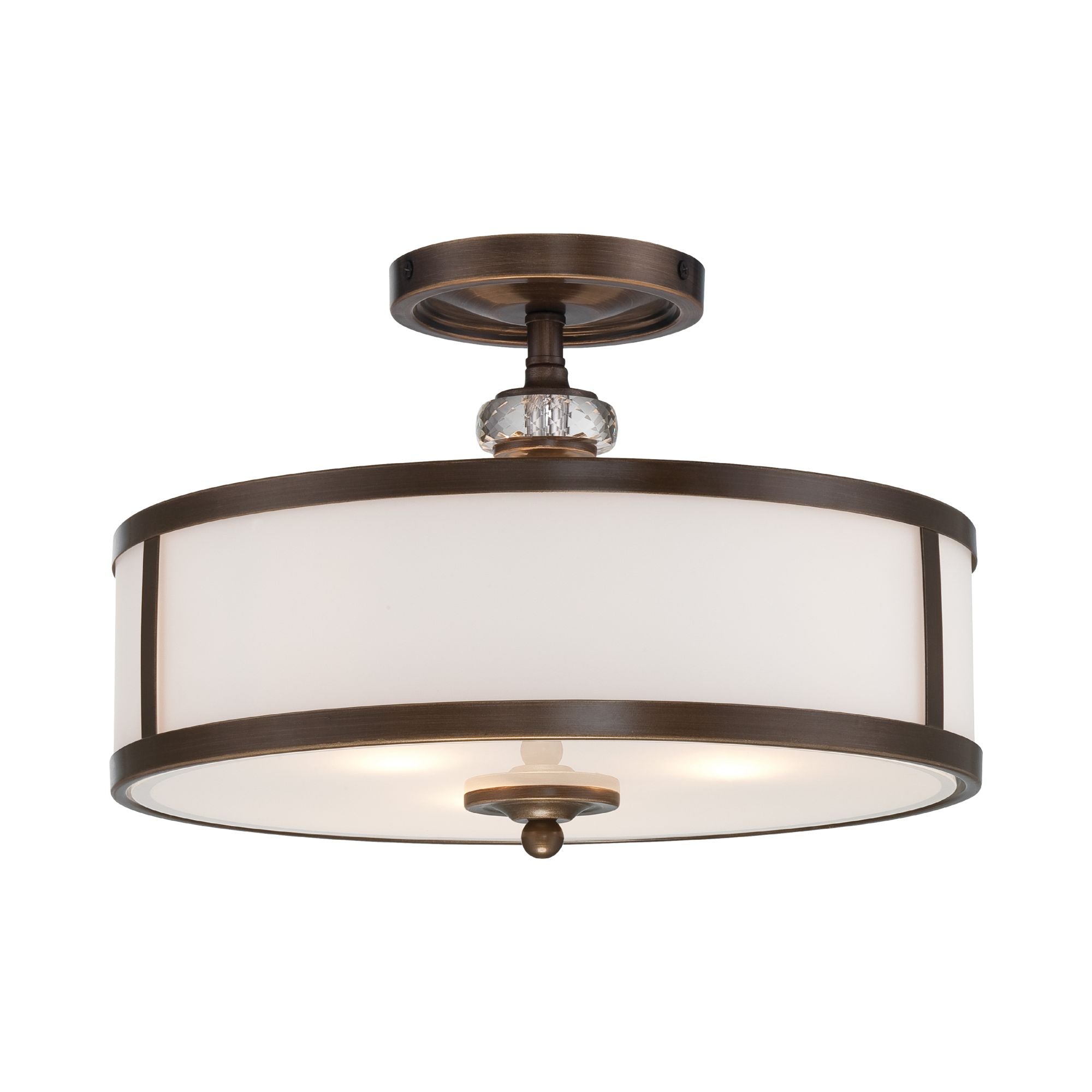 Thorndale 15" 3-Light Semi-Flush Mount, Dark Noble Bronze Finish
