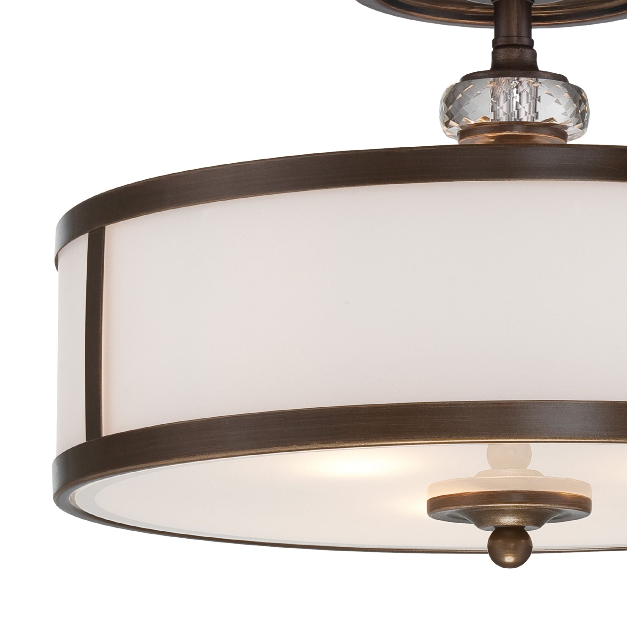 Thorndale 15" 3-Light Semi-Flush Mount, Dark Noble Bronze Finish
