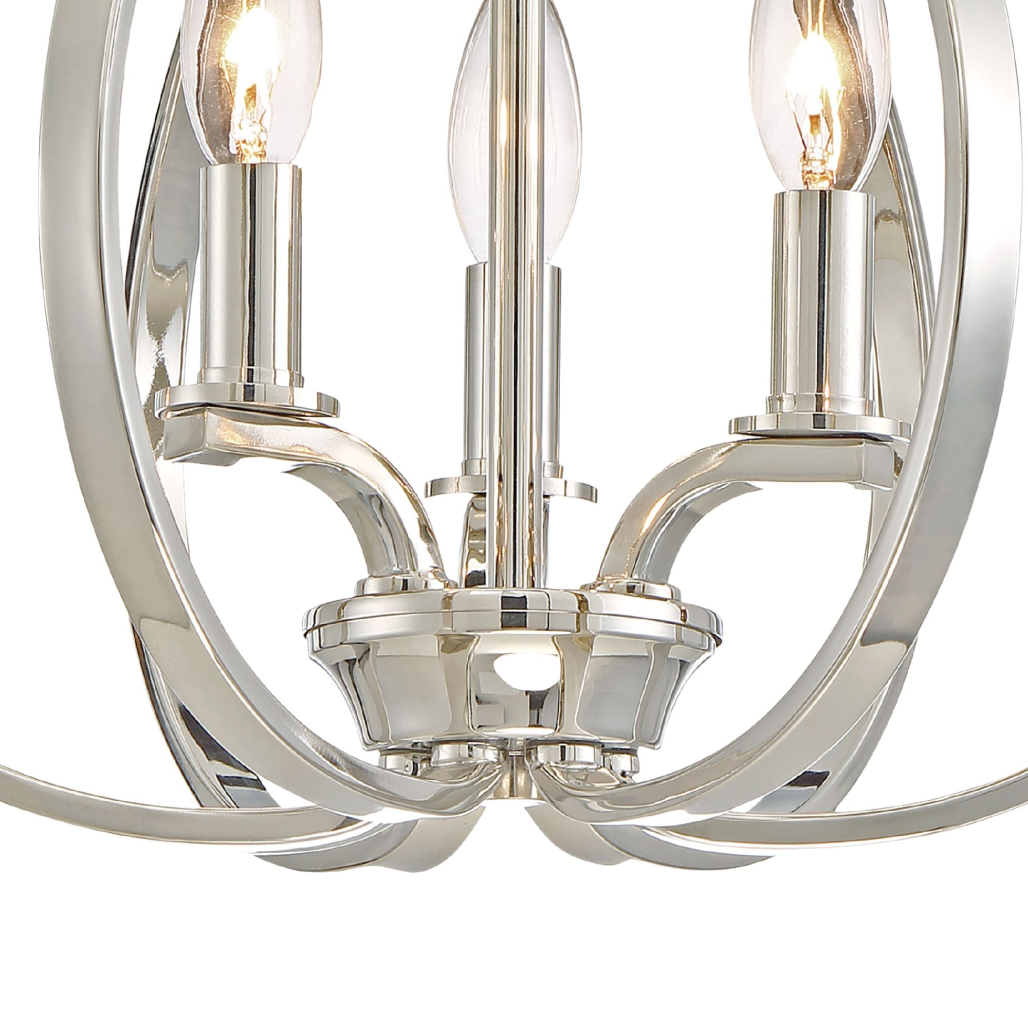 Tilbury 14" 3-Light Semi-Flush Mount, Polished Nickel Finish