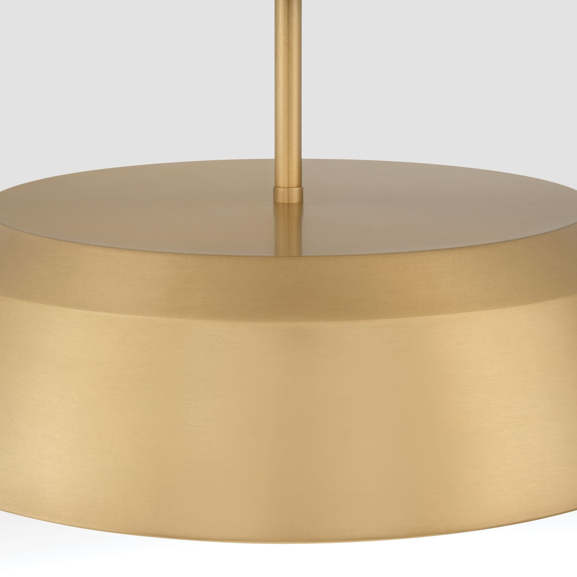 Minka-Lavery Trellwyn 15 in. 3-Light Semi-Flush Mount, Legacy Brass with Etched White Glass