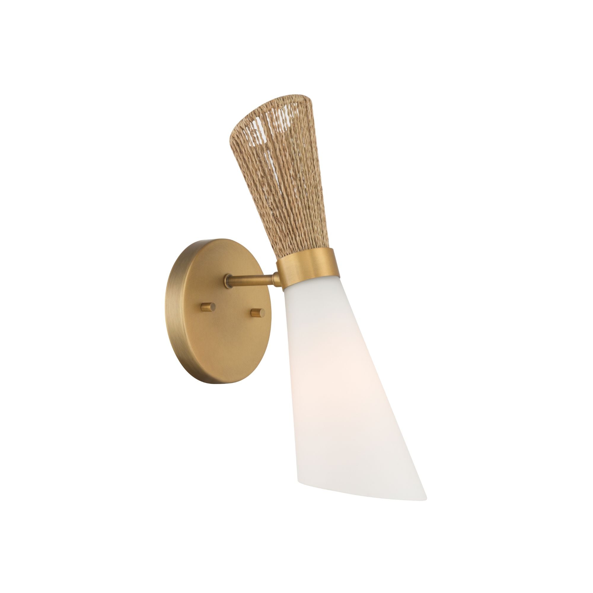 Minka-Lavery Vantrel 13.75 in. Wall Sconce, Legacy Brass with Etched Opal Glass