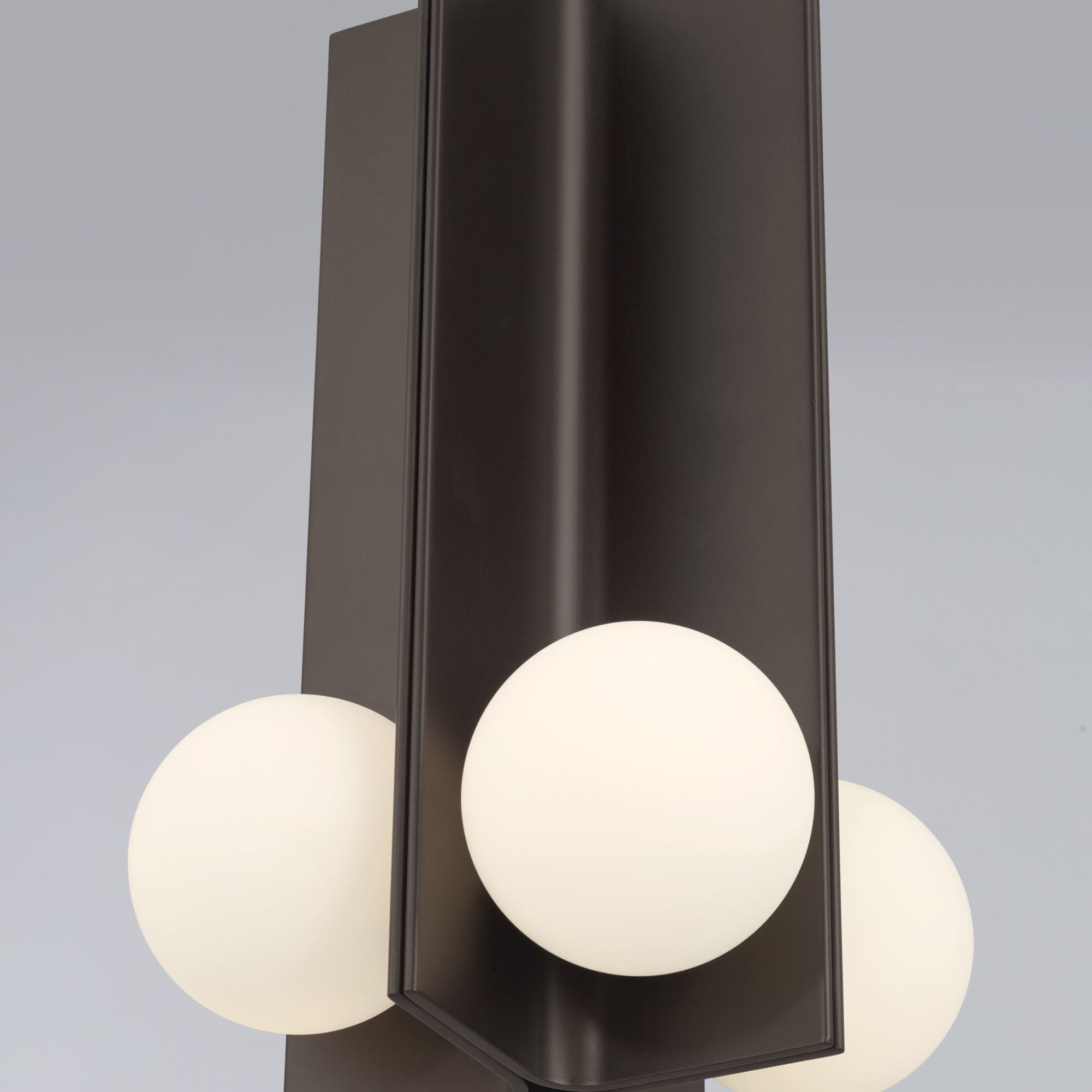 Minka-Lavery Vestra 16 in. LED Pendant, Dark Bronze with Etched Opal Glass
