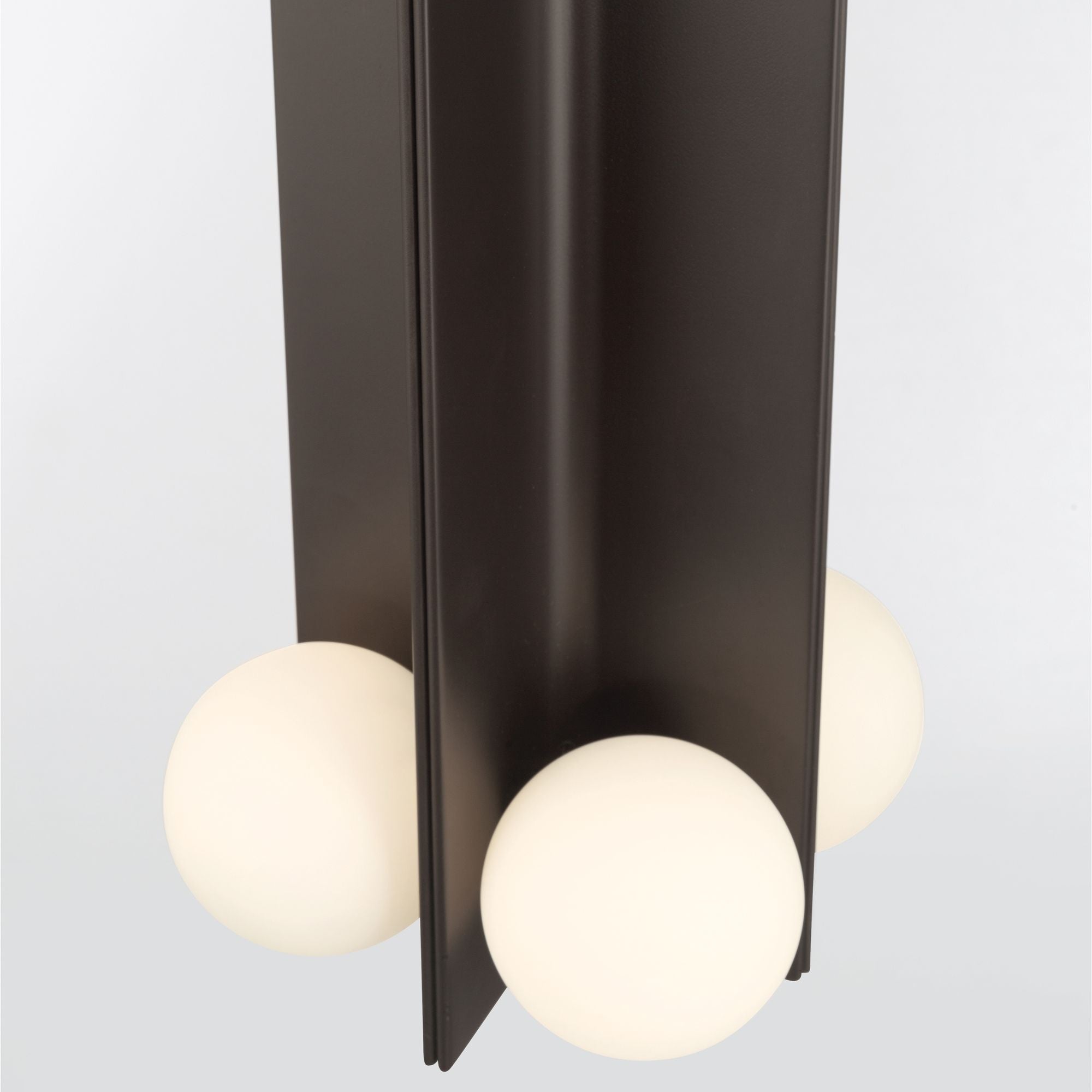 Minka-Lavery Vestra 16 in. LED Pendant, Dark Bronze with Etched Opal Glass