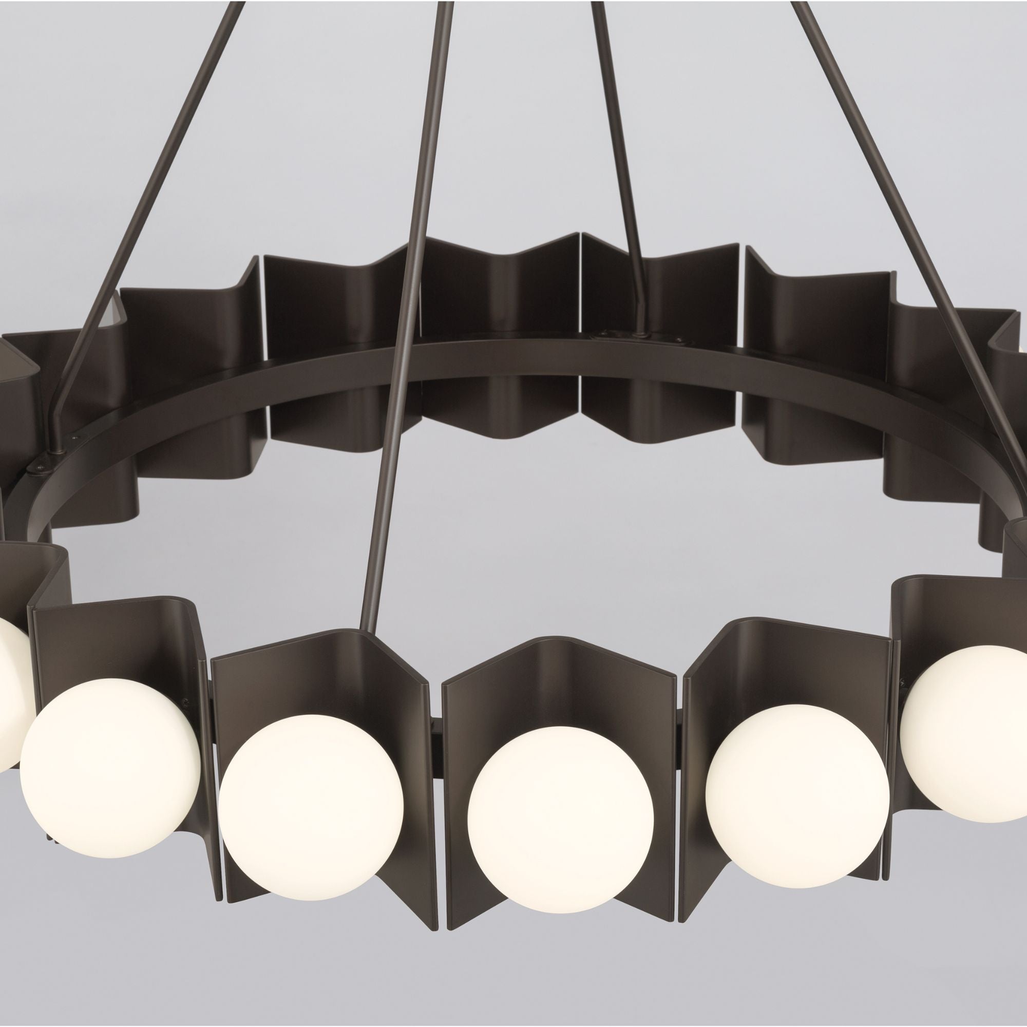 Minka-Lavery Vestra 37.5 in. LED Pendant, Dark Bronze with Etched Opal Glass