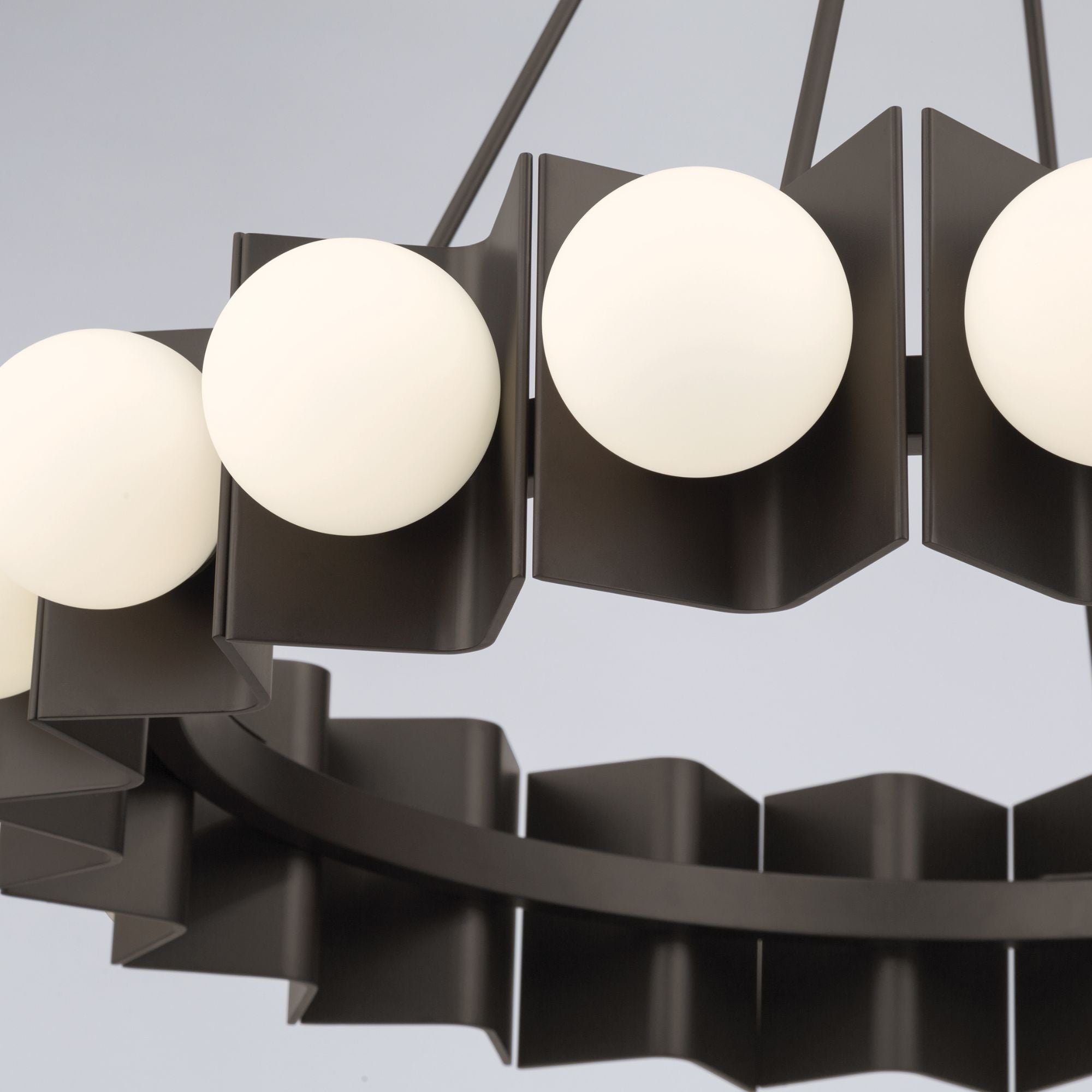 Minka-Lavery Vestra 37.5 in. LED Pendant, Dark Bronze with Etched Opal Glass