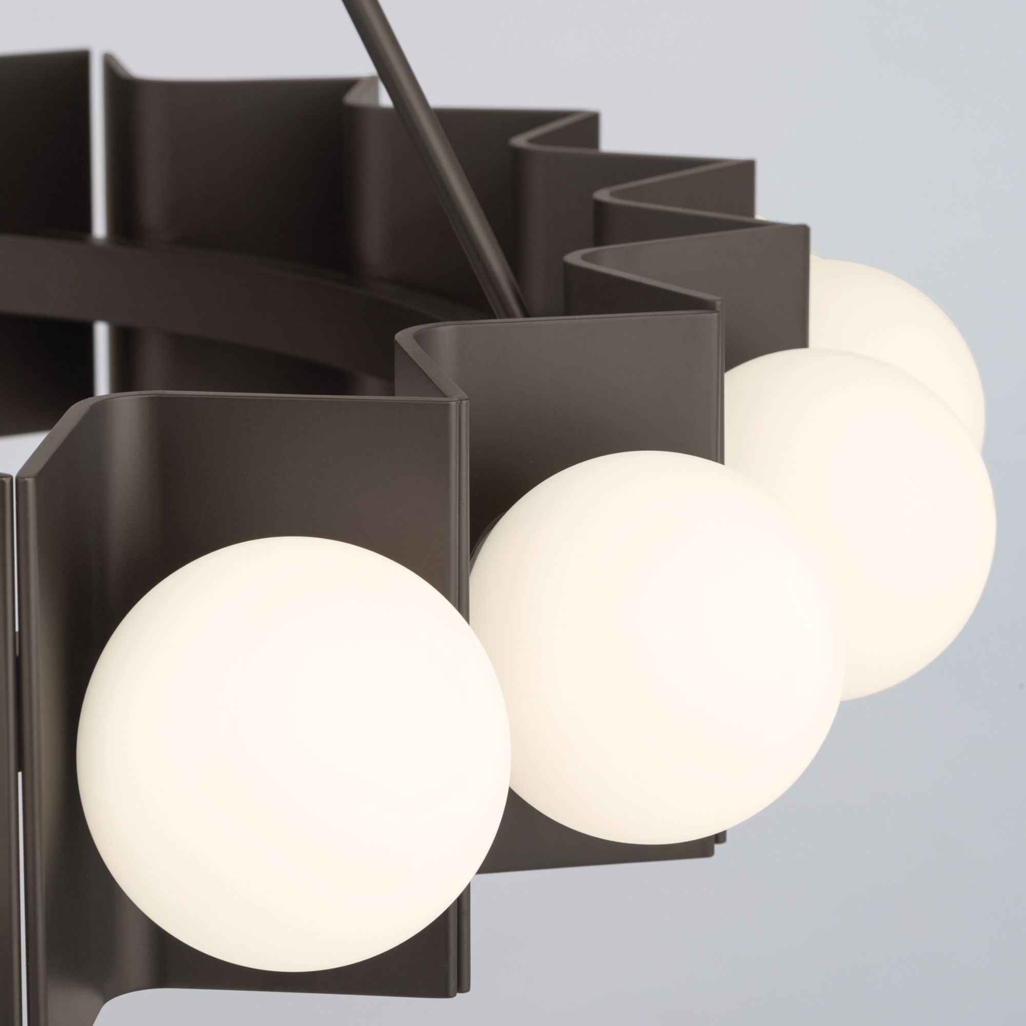 Minka-Lavery Vestra 37.5 in. LED Pendant, Dark Bronze with Etched Opal Glass
