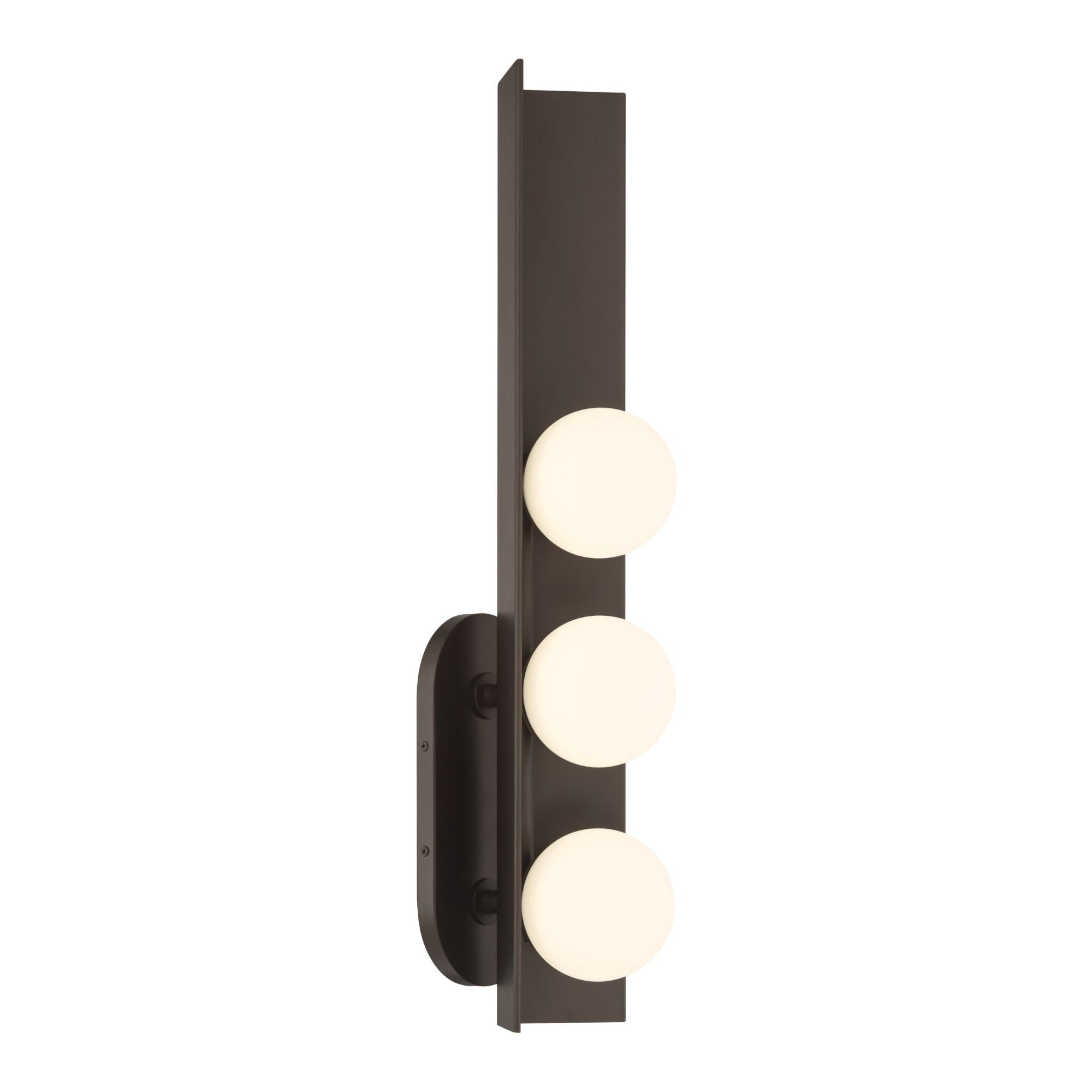 Minka-Lavery Vestra 25.25 in. Wall Sconce, Dark Bronze with Etched Opal Glass
