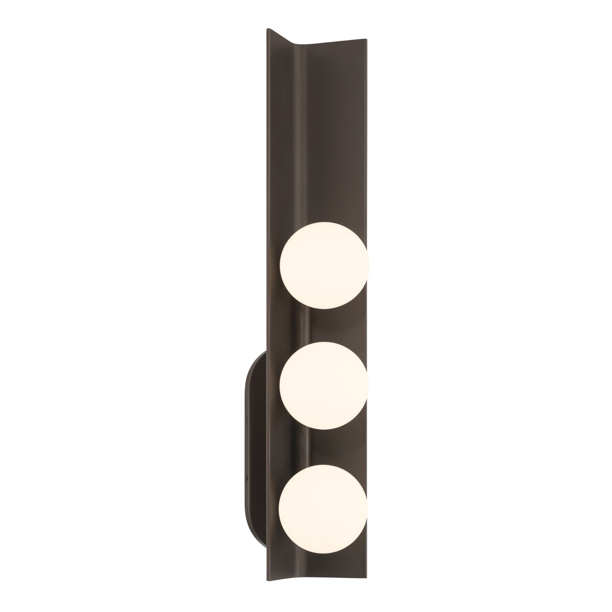 Minka-Lavery Vestra 25.25 in. Wall Sconce, Dark Bronze with Etched Opal Glass