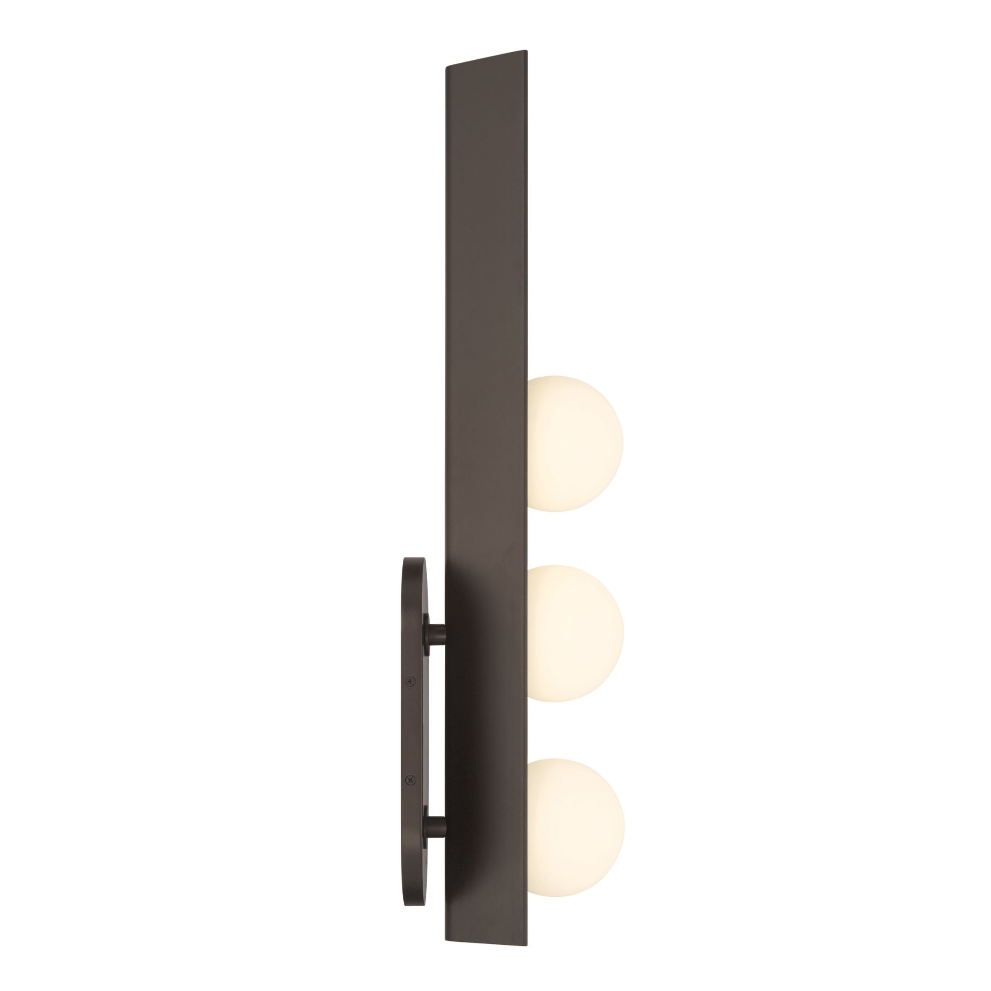 Minka-Lavery Vestra 25.25 in. Wall Sconce, Dark Bronze with Etched Opal Glass