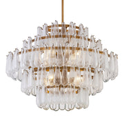 Minka-Lavery Vionne 32.25 in. 8-Light Pendant, Legacy Brass with Clear Dimpled Glass