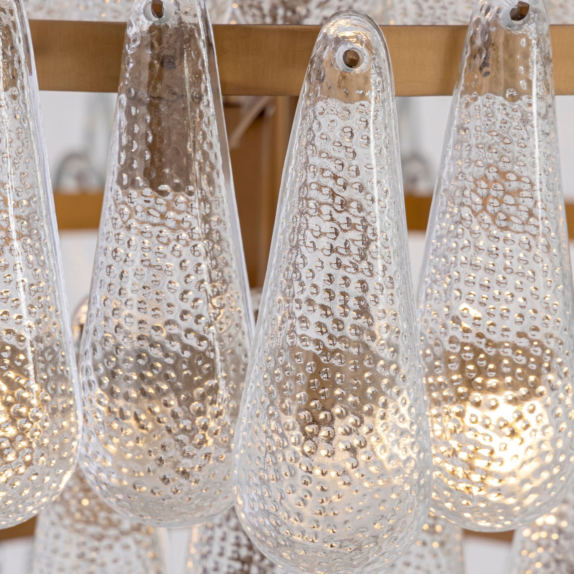 Minka-Lavery Vionne 32.25 in. 8-Light Pendant, Legacy Brass with Clear Dimpled Glass