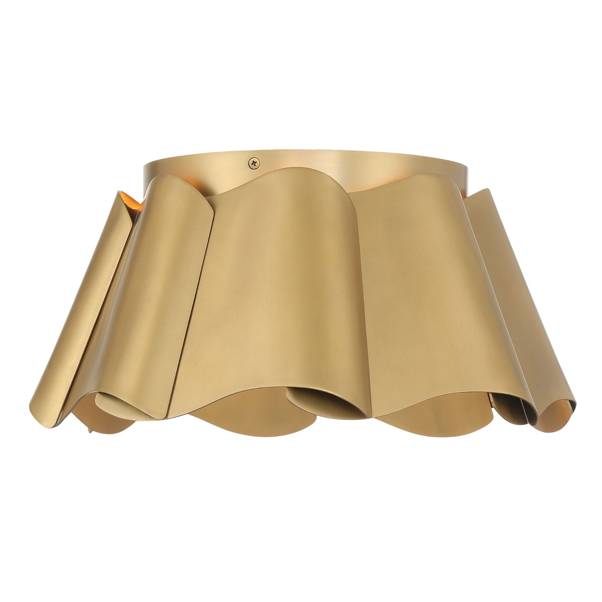 Waveform 14" 3-Light Flush Mount, Legacy Brass Finish