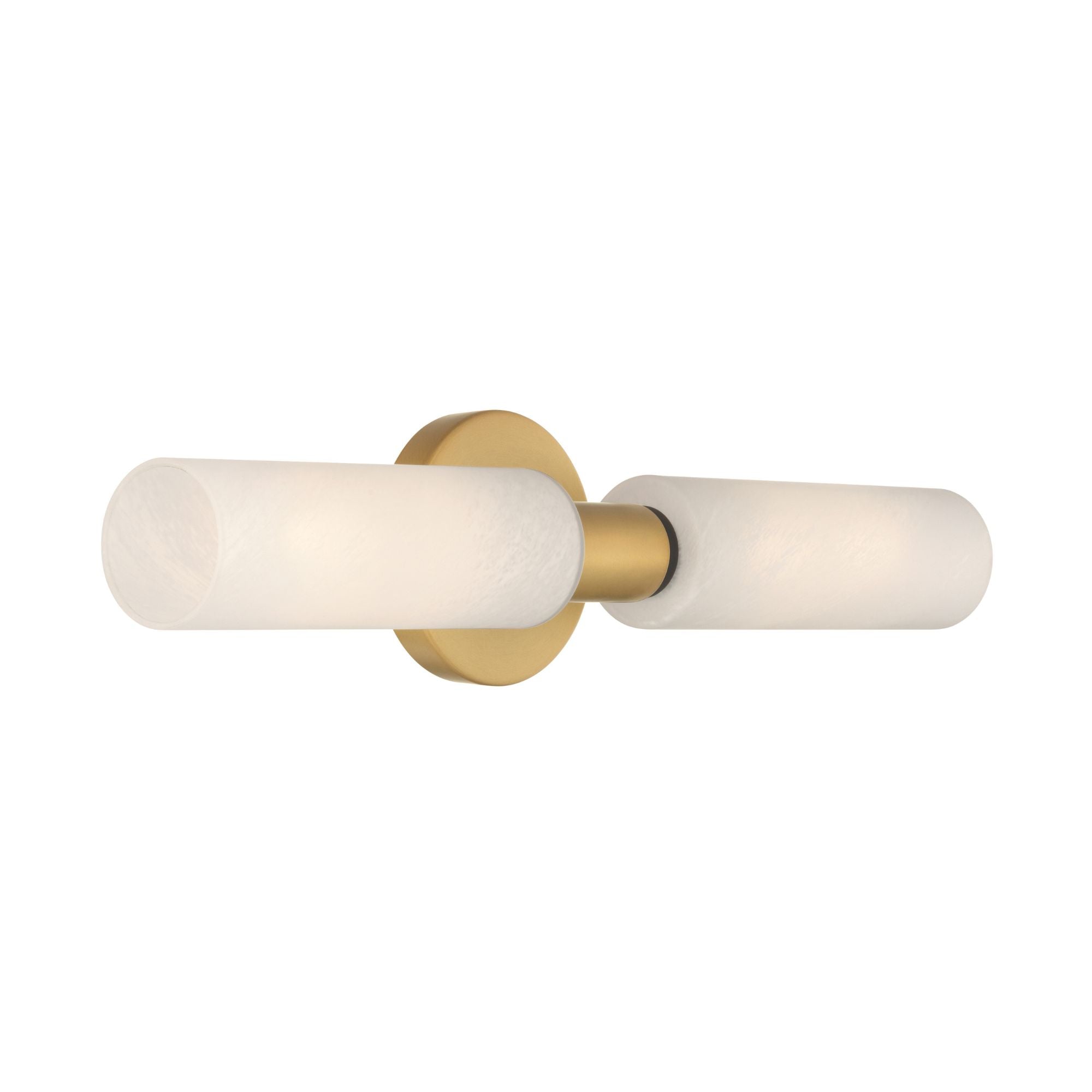 Minka-Lavery Wexmere 21 in. 2-Light Vanity, Legacy Brass & Dark Matte Black with Etched Alabaster Glass