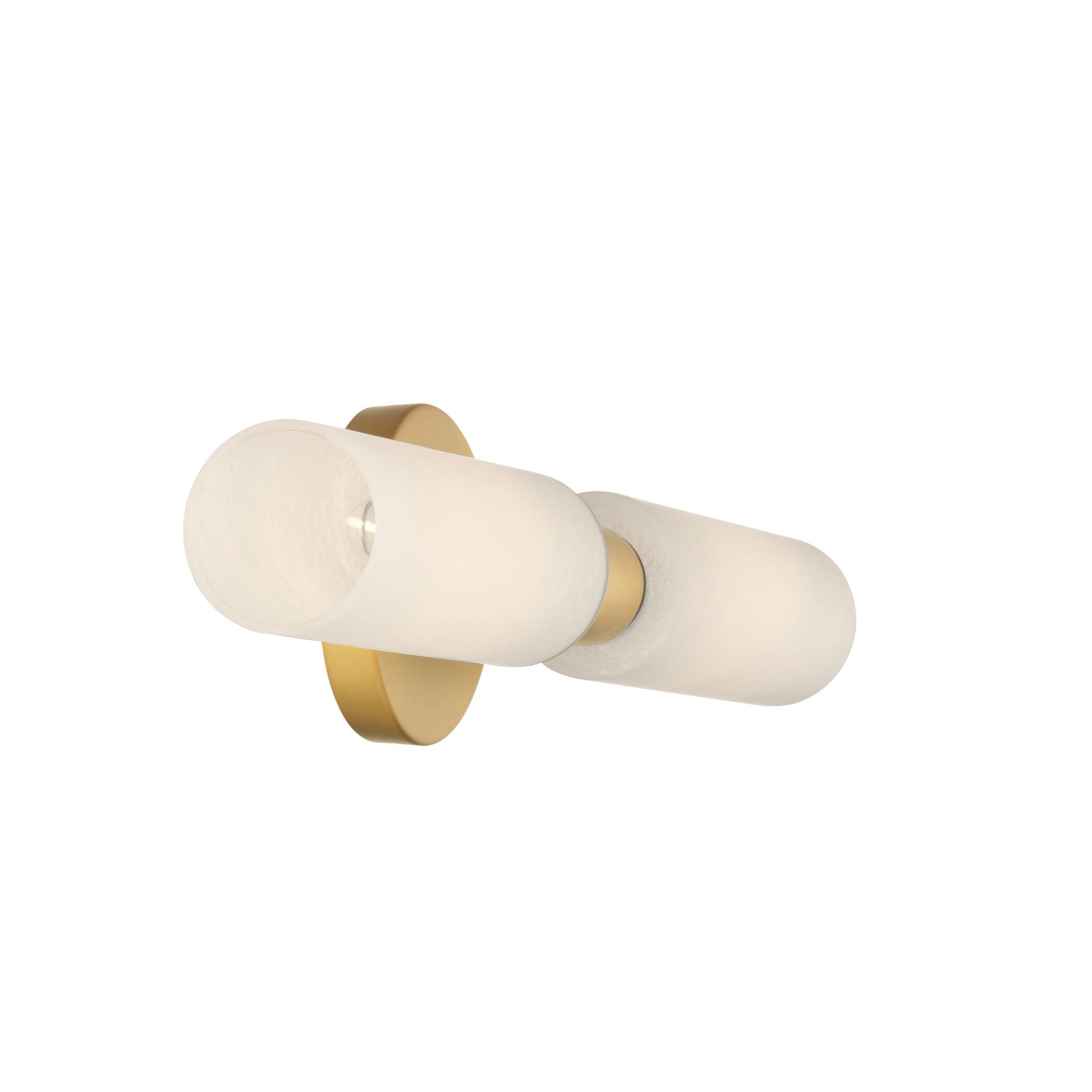 Minka-Lavery Wexmere 21 in. 2-Light Vanity, Legacy Brass & Dark Matte Black with Etched Alabaster Glass