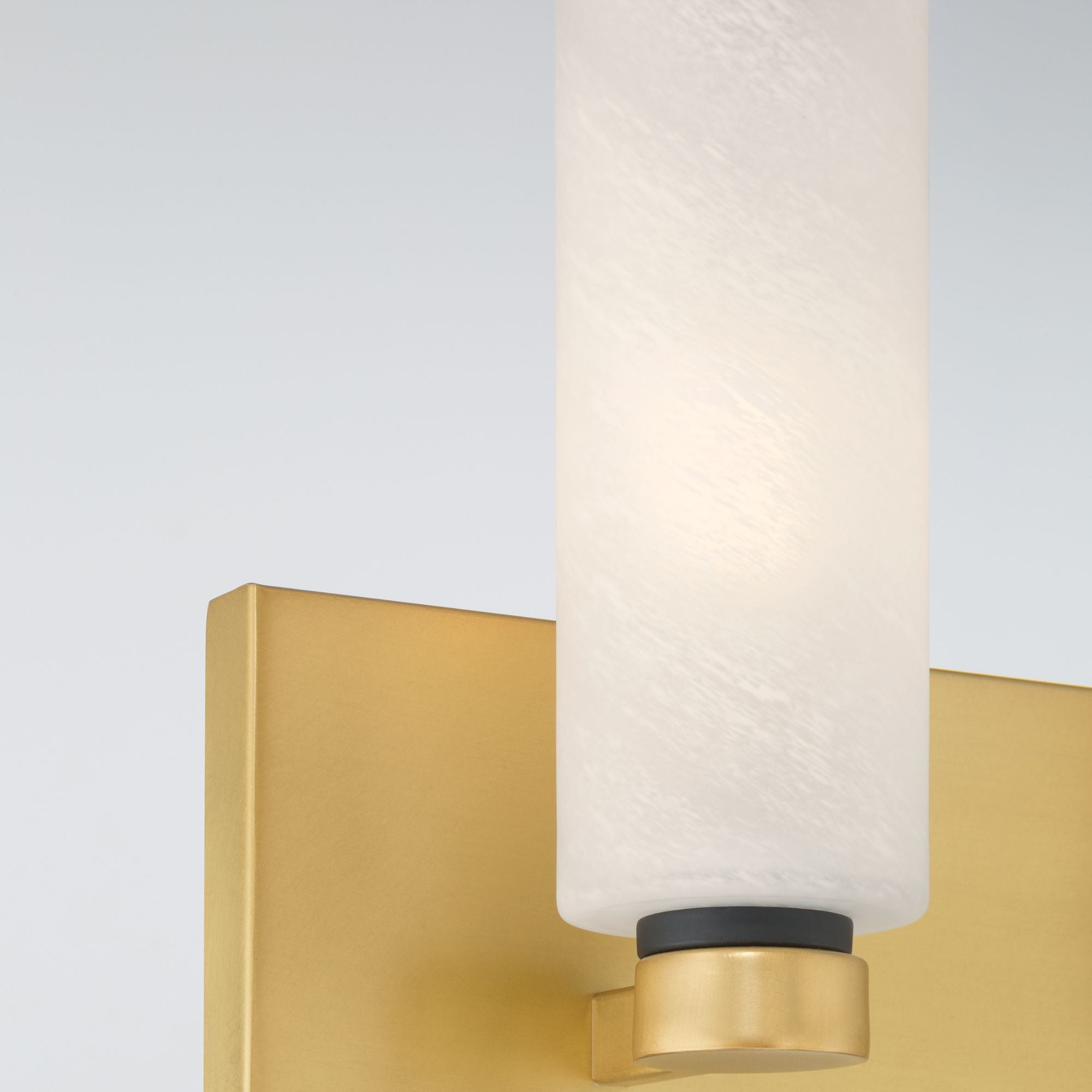 Minka-Lavery Wexmere 22 in. 3-Light Vanity, Legacy Brass & Dark Matte Black with Etched Alabaster Glass Cylinders