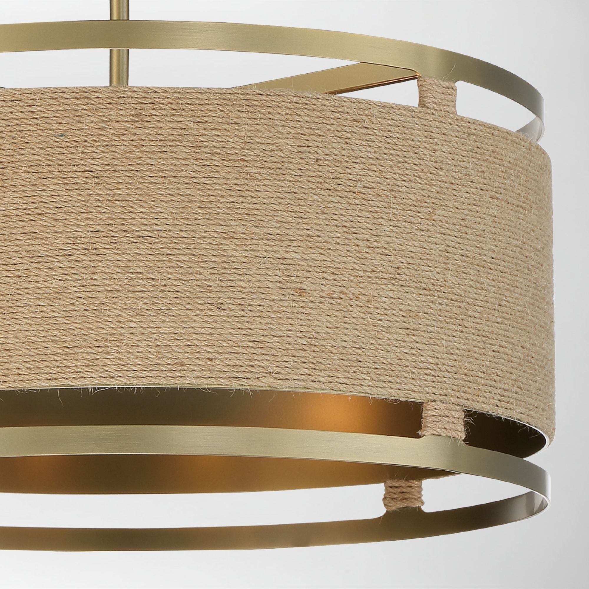 Windward Passage 21" 4-Light Semi-Flush Mount, Soft Brass Finish