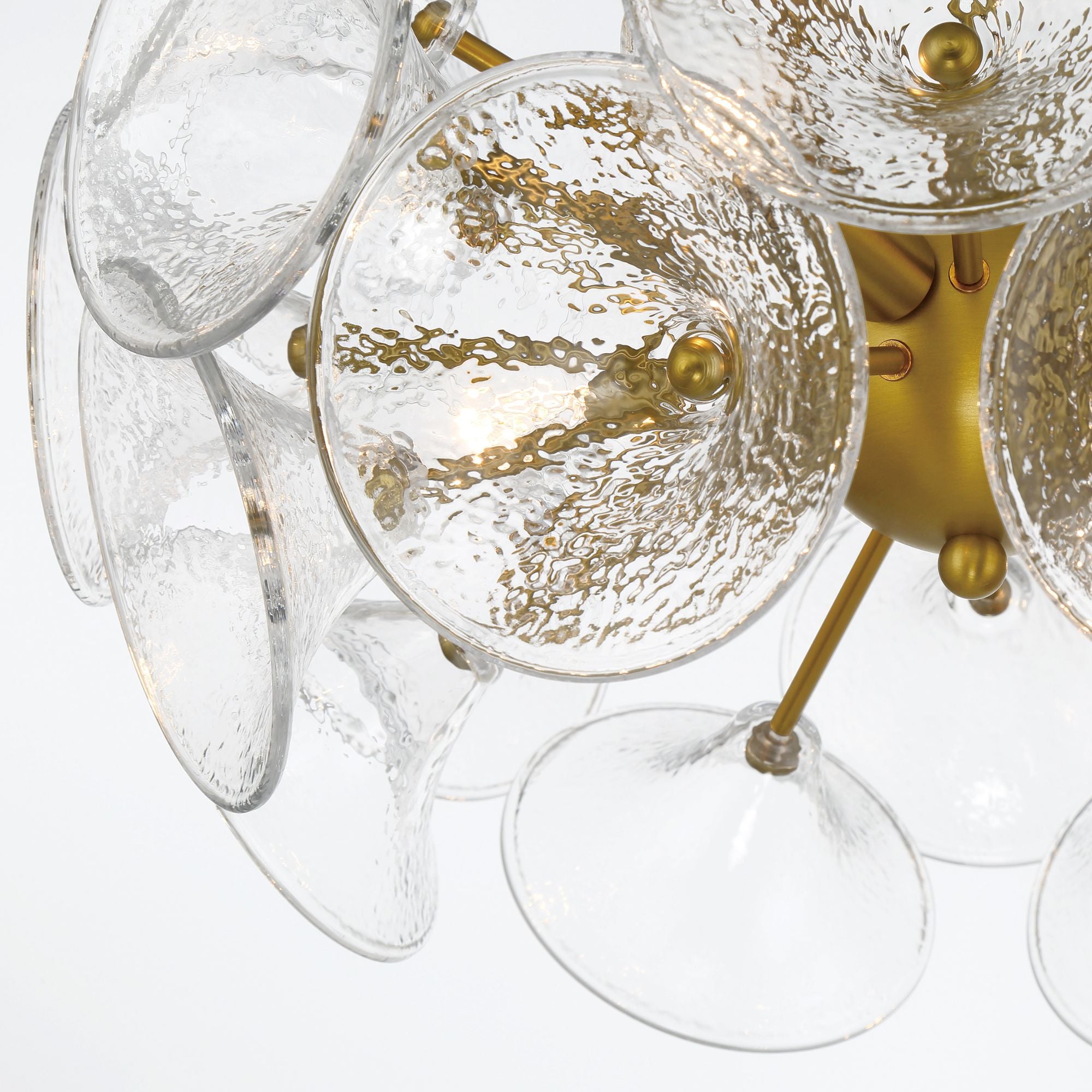 Winter 16" 4-Light Semi-Flush Mount, Soft Brass Finish