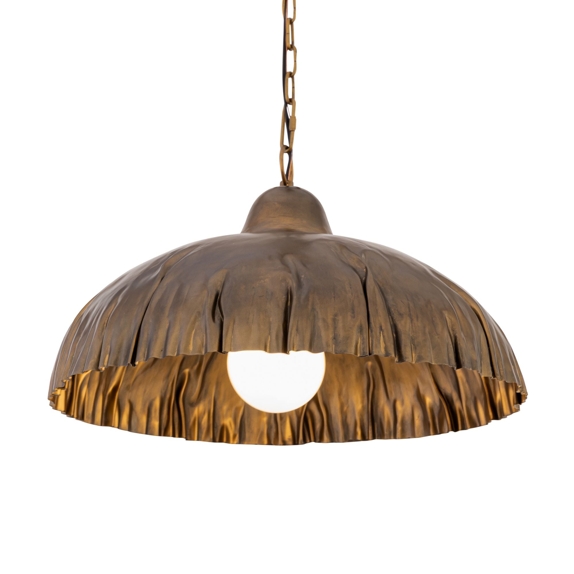 Minka-Lavery Zinnia Pendant Light, Antique Brass with Metal Shade