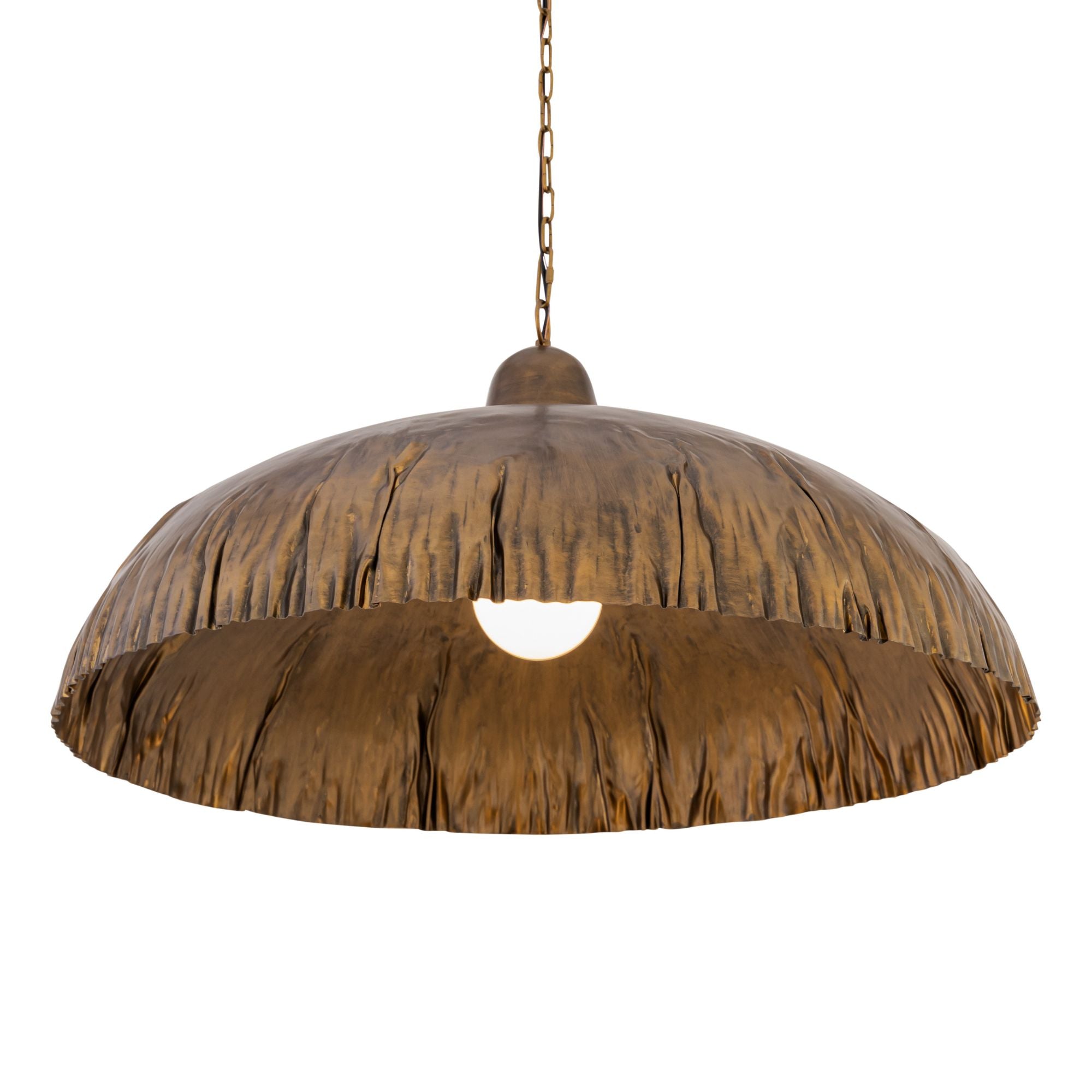 Minka-Lavery Zinnia Pendant Light, Antique Brass with Metal Shade