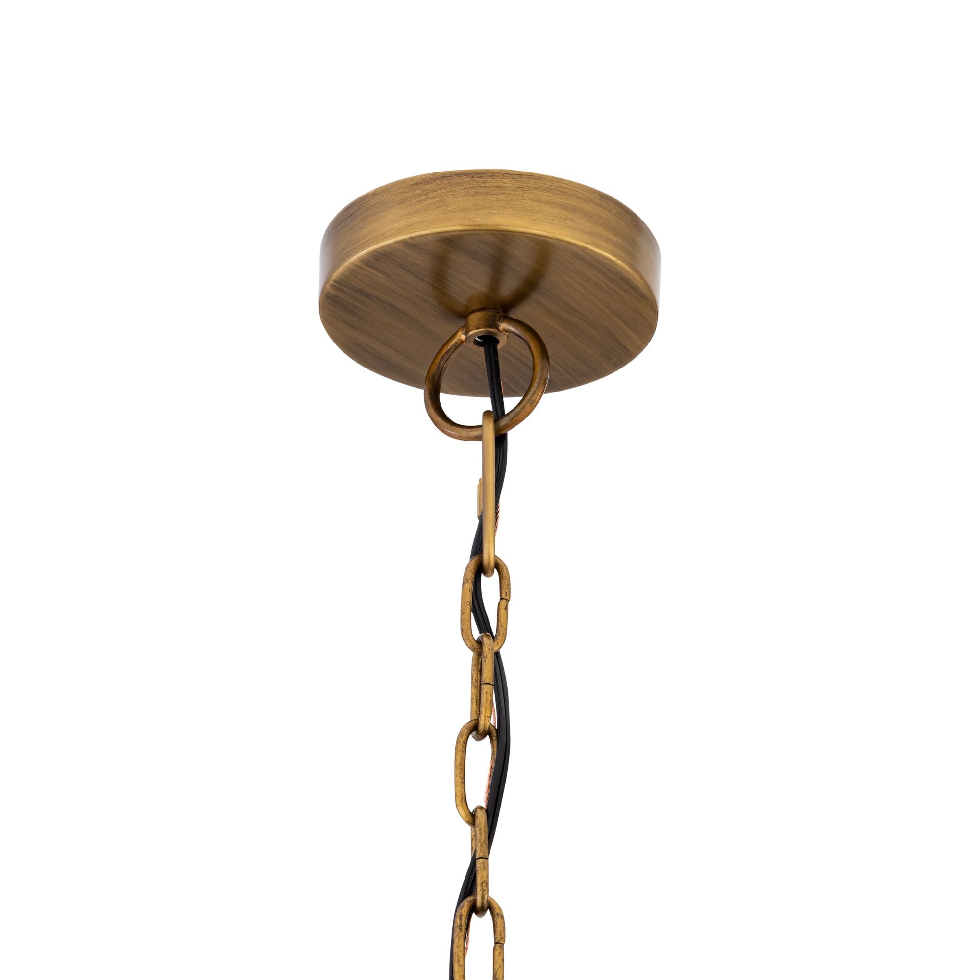 Minka-Lavery Zinnia 36 in. Pendant Light, Antique Brass with Metal Shade