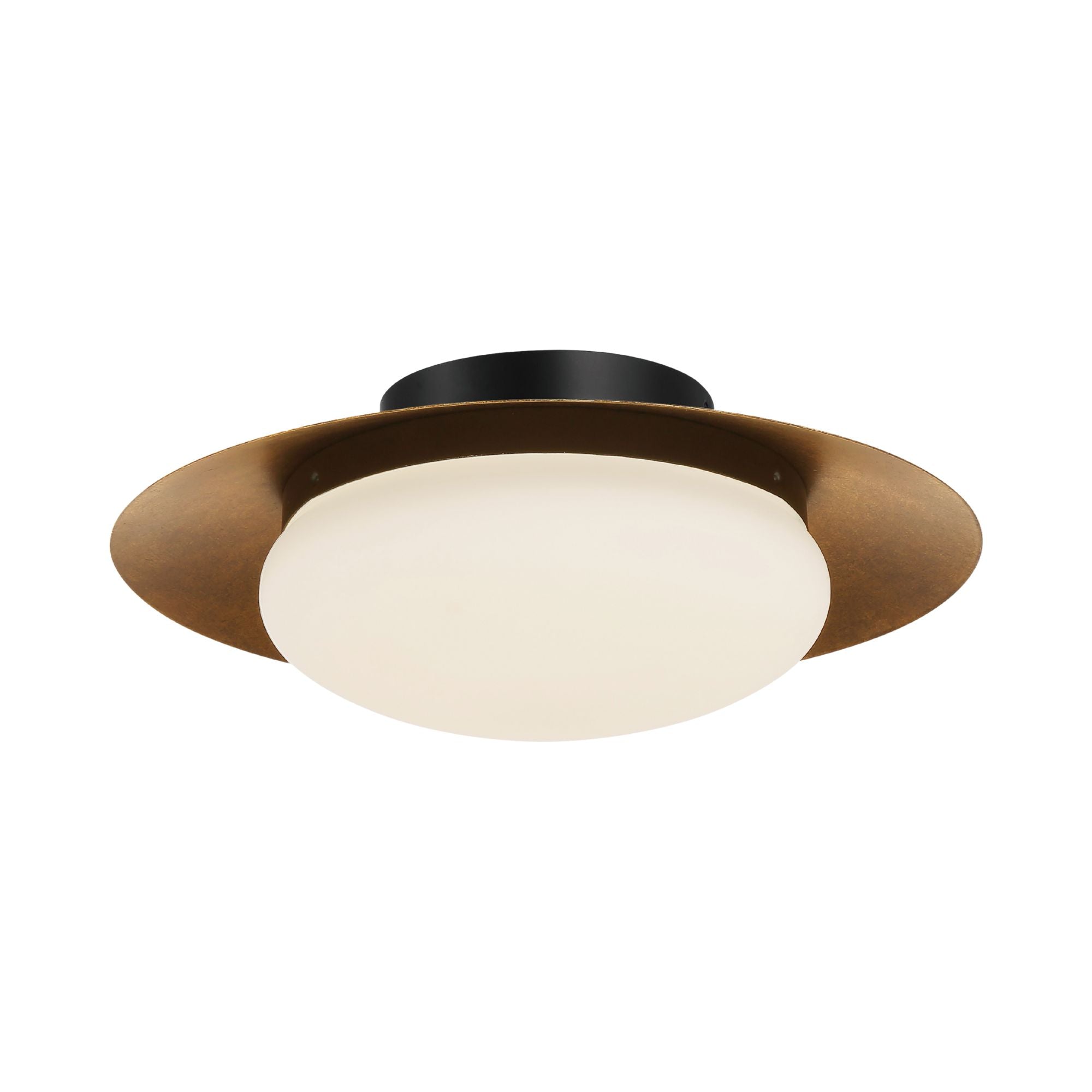 Zinola 15" LED Flush Mount, Halcyon Gold & Sand Coal Finish