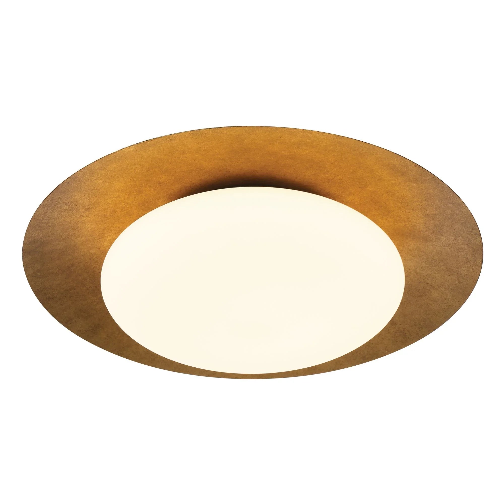 Zinola 18" LED Flush Mount, Sand Coal & Halcyon Gold Finish
