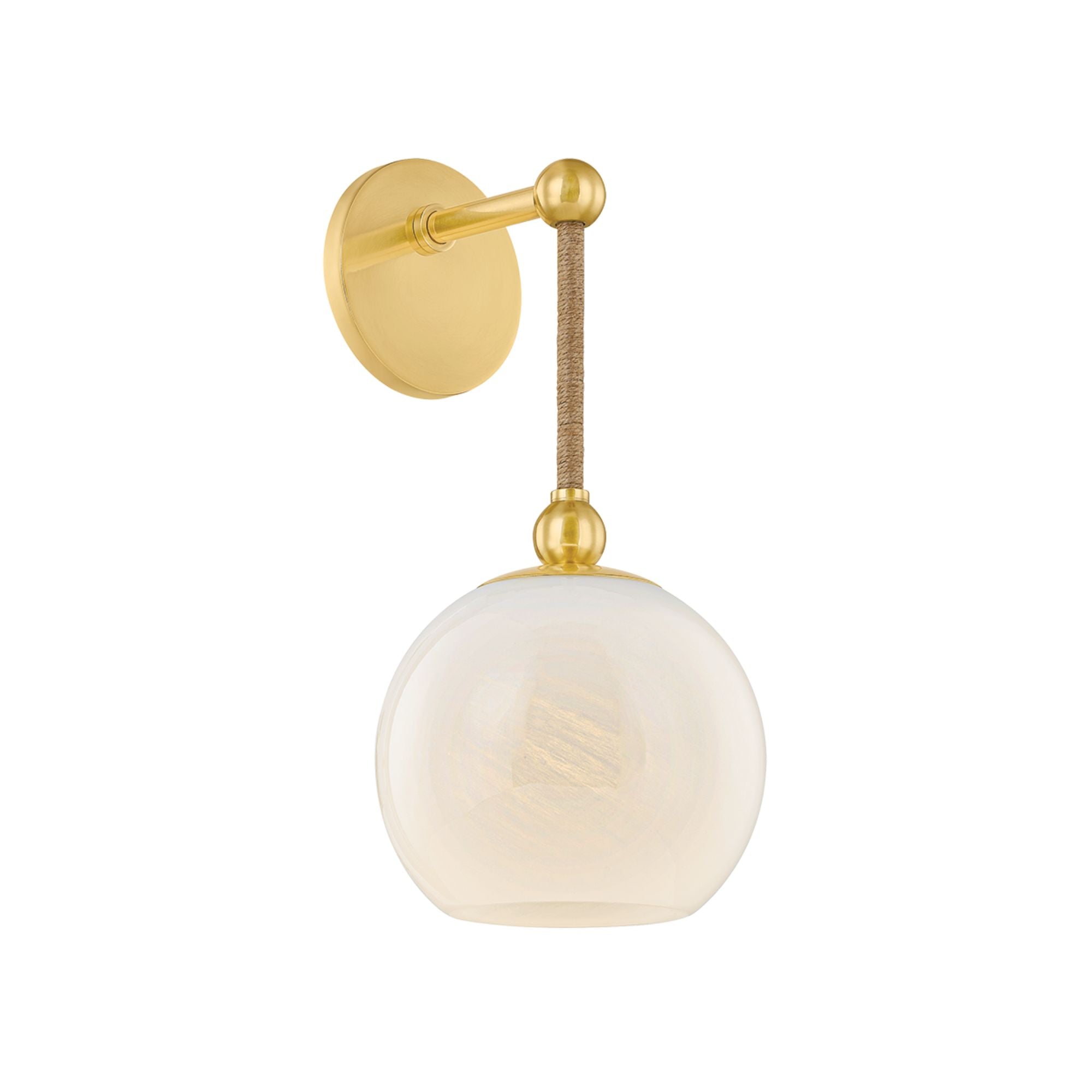 Abbie 15" Wall Sconce, Aged Brass Finish