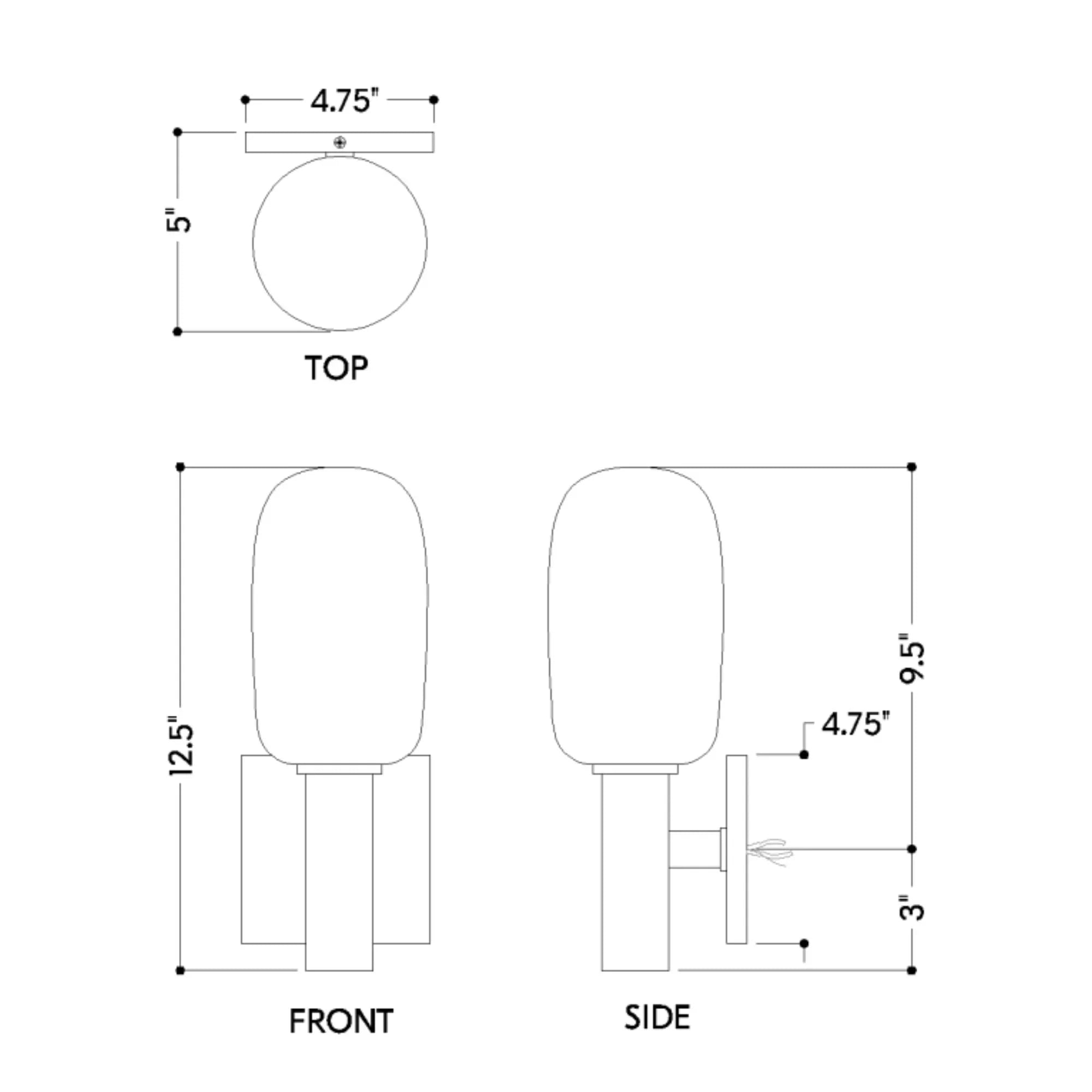 Abina 17" Wall Sconce, Aged Brass Finish