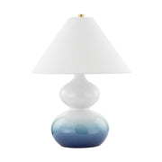 Mitzi - Aimee Table Lamp Ceramic Blue Ombre with Aged Brass Accents | Bees Lighting
