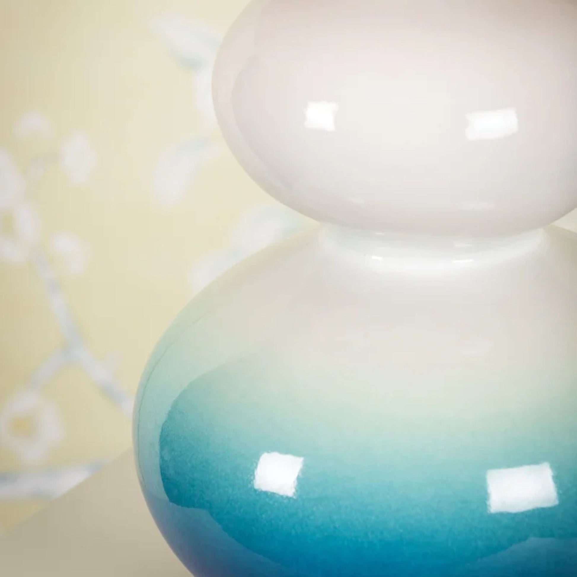 Mitzi - Aimee Table Lamp Ceramic Blue Ombre with Aged Brass Accents | Bees Lighting