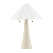 Mitzi - Alana 2-Light Table Lamp Ceramic Antique Ivory with Aged Brass Accents | Bees Lighting