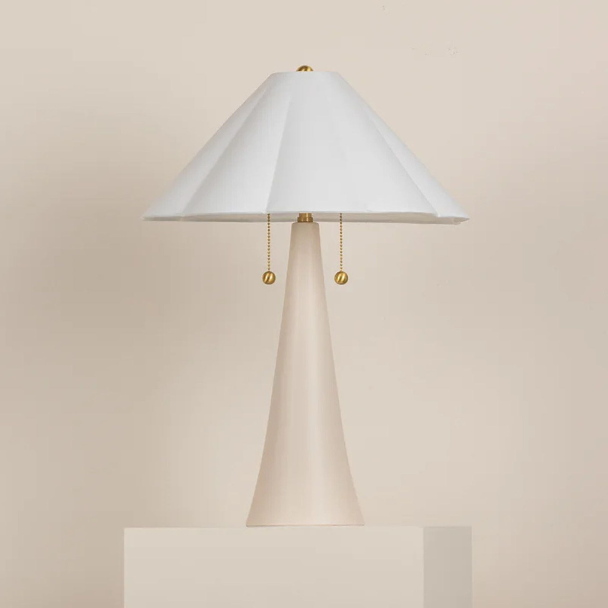 Mitzi - Alana 2-Light Table Lamp Ceramic Antique Ivory with Aged Brass Accents | Bees Lighting