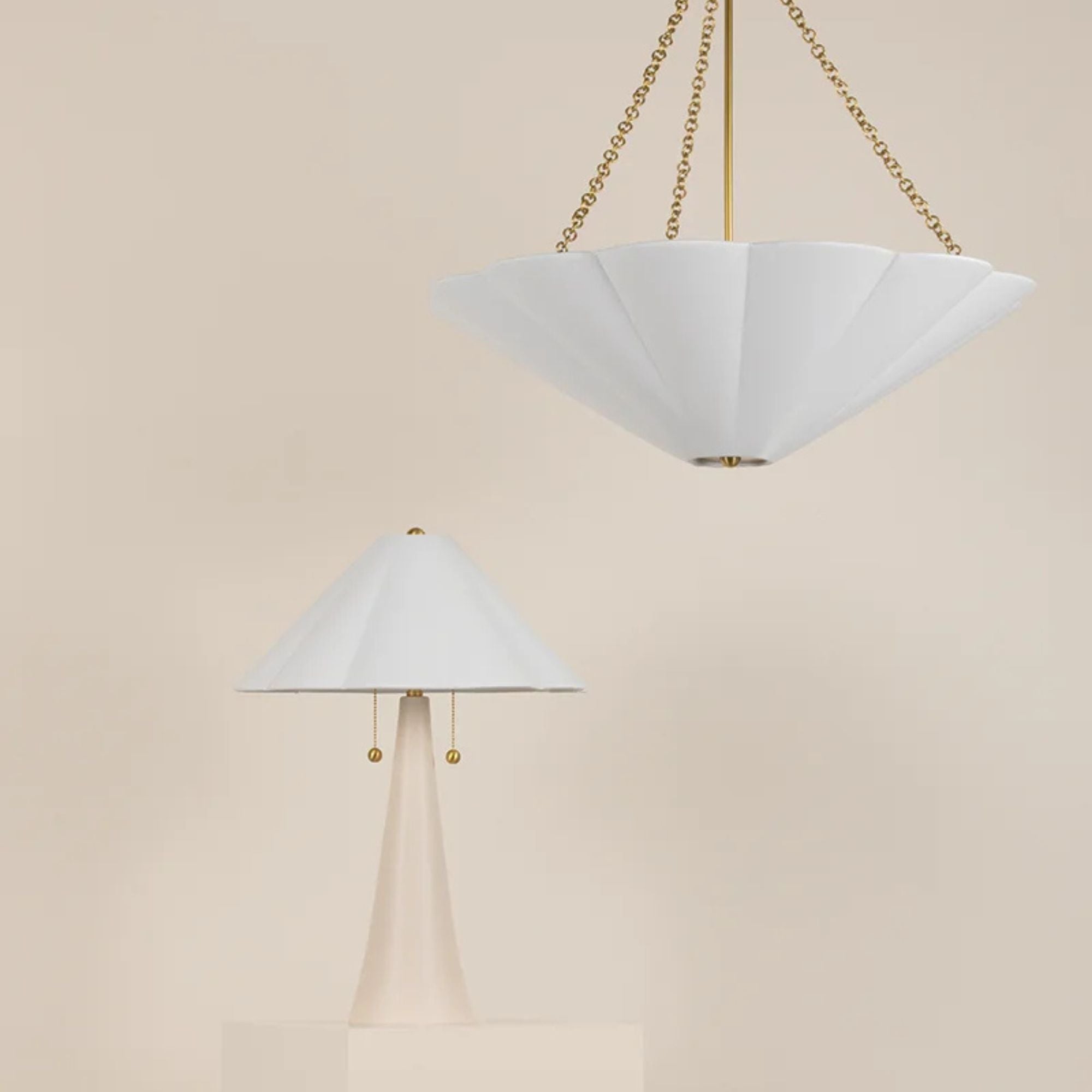 Mitzi - Alana 2-Light Table Lamp Ceramic Antique Ivory with Aged Brass Accents | Bees Lighting